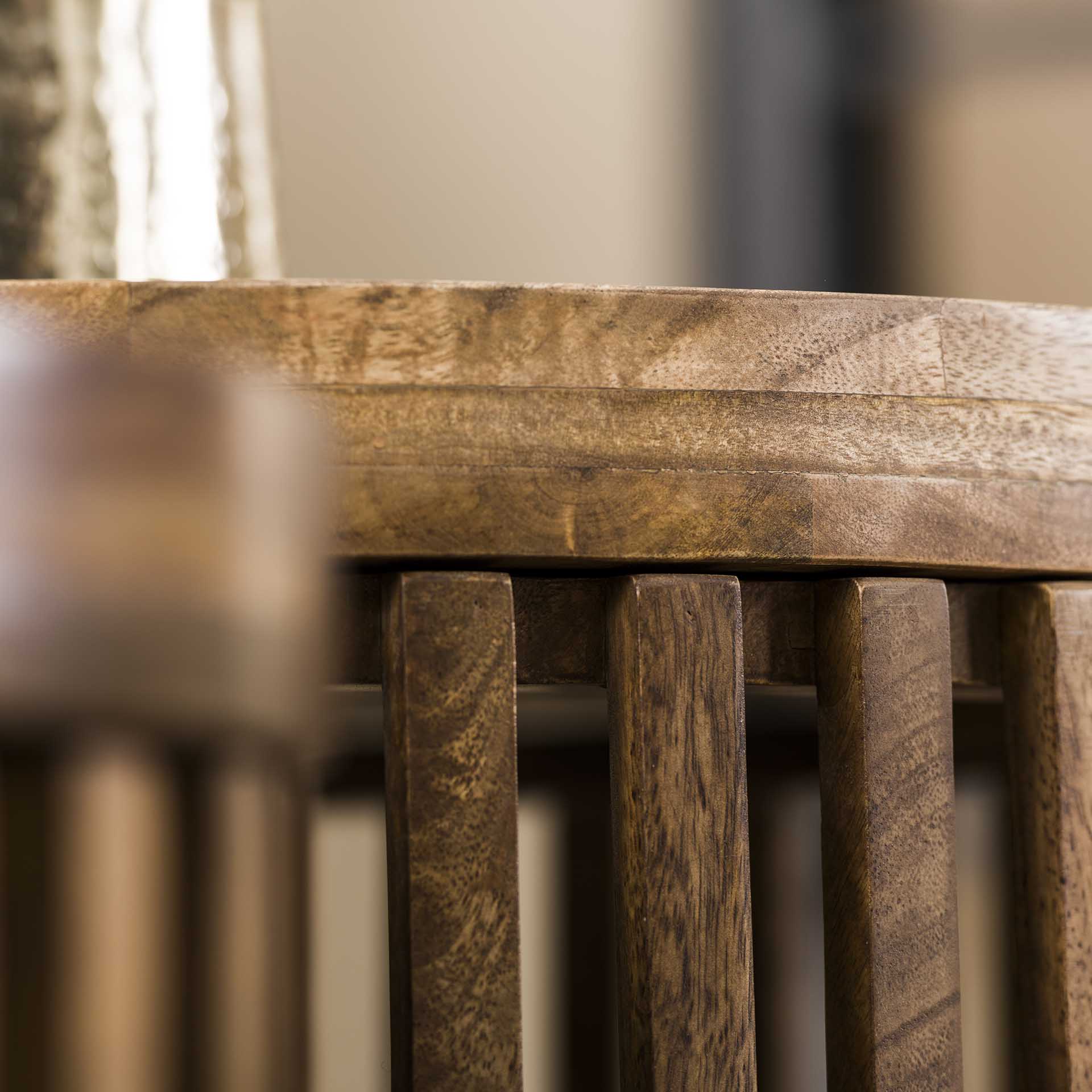 Salontafel Elysium - Rond - Mangohout - Set van 2