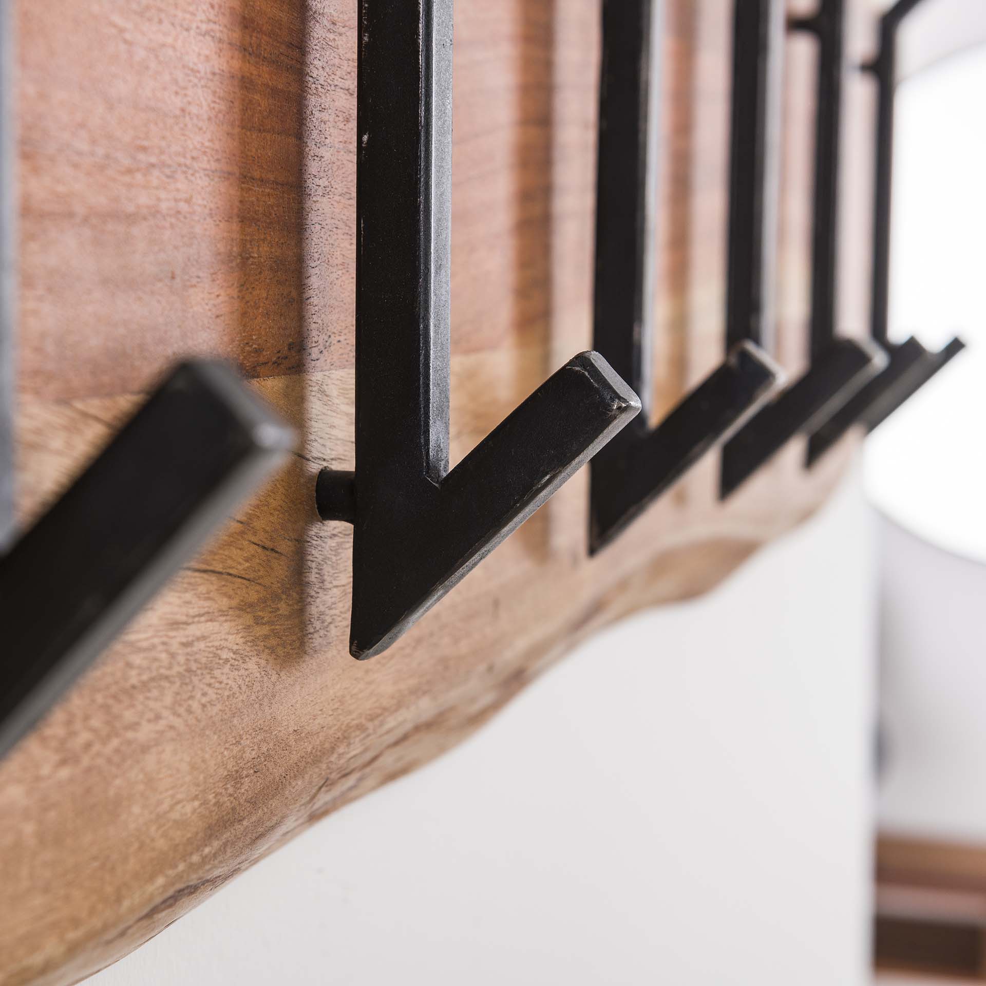 Kapstok Kristal - Acaciahout - 12 haken - 100 cm