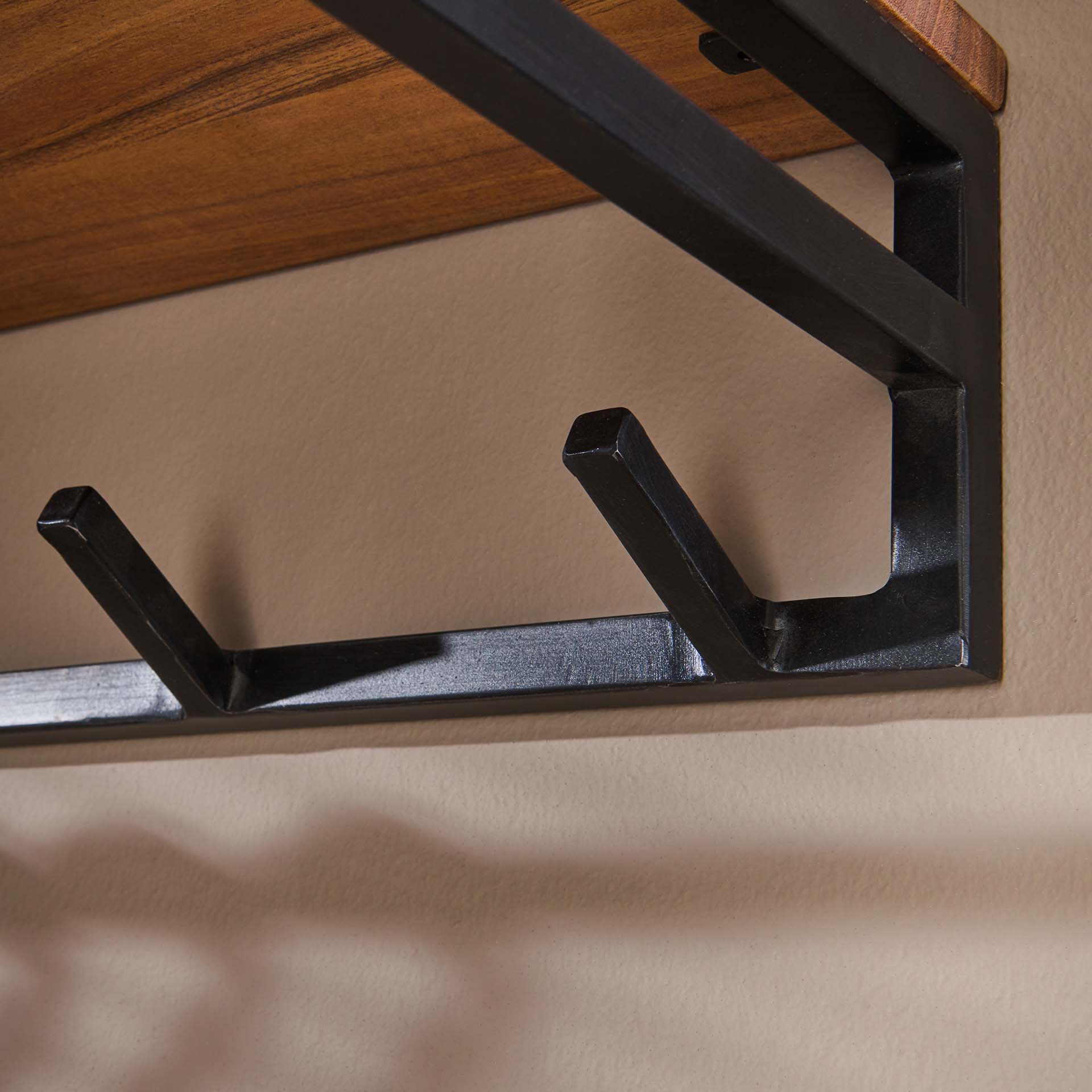 Kapstok Silk - Acaciahout - 6 haken - 100 cm