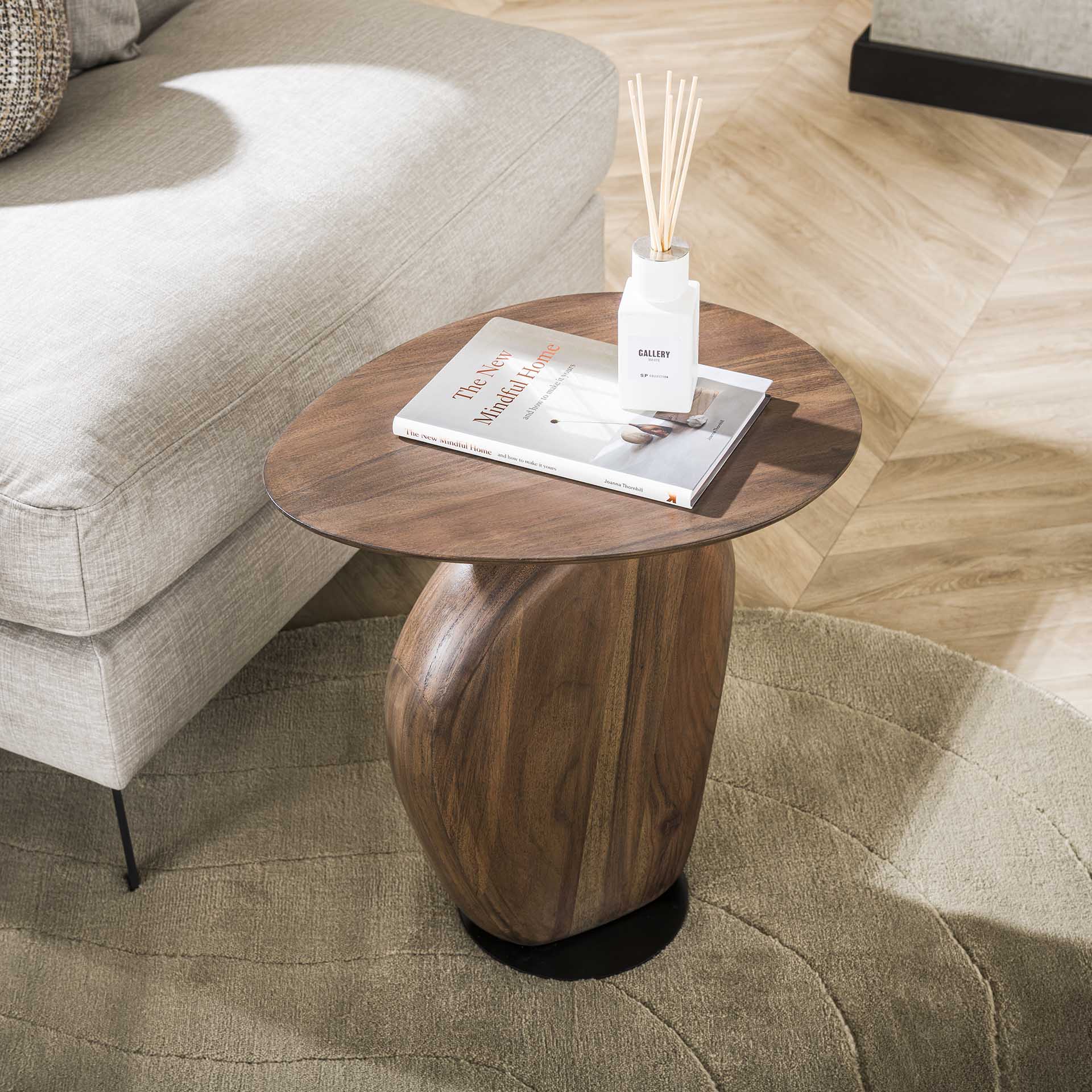 Bijzettafel Noomi - Rond - Acaciahout