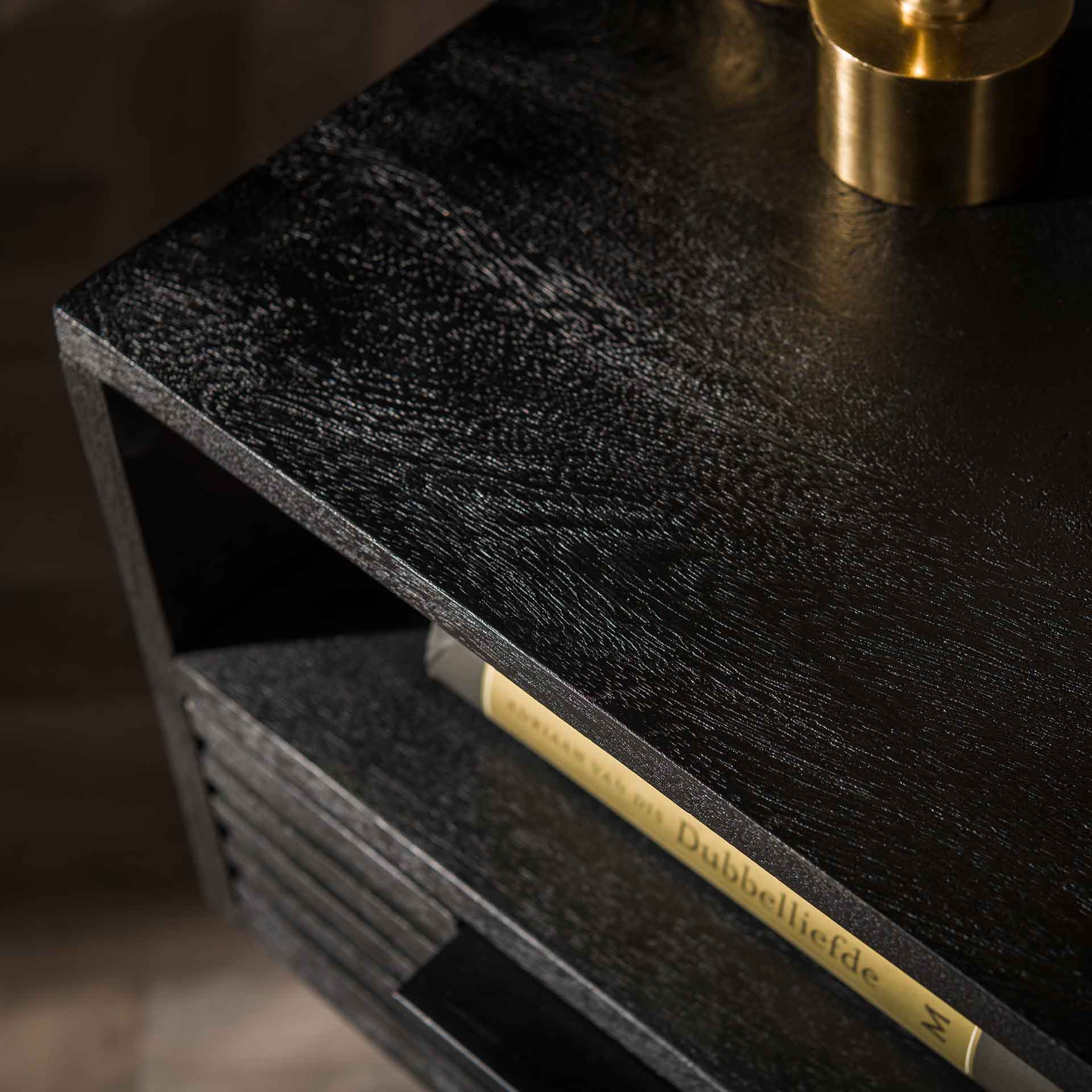 Klein Nachtkastje Astra - Zwart - Mangohout