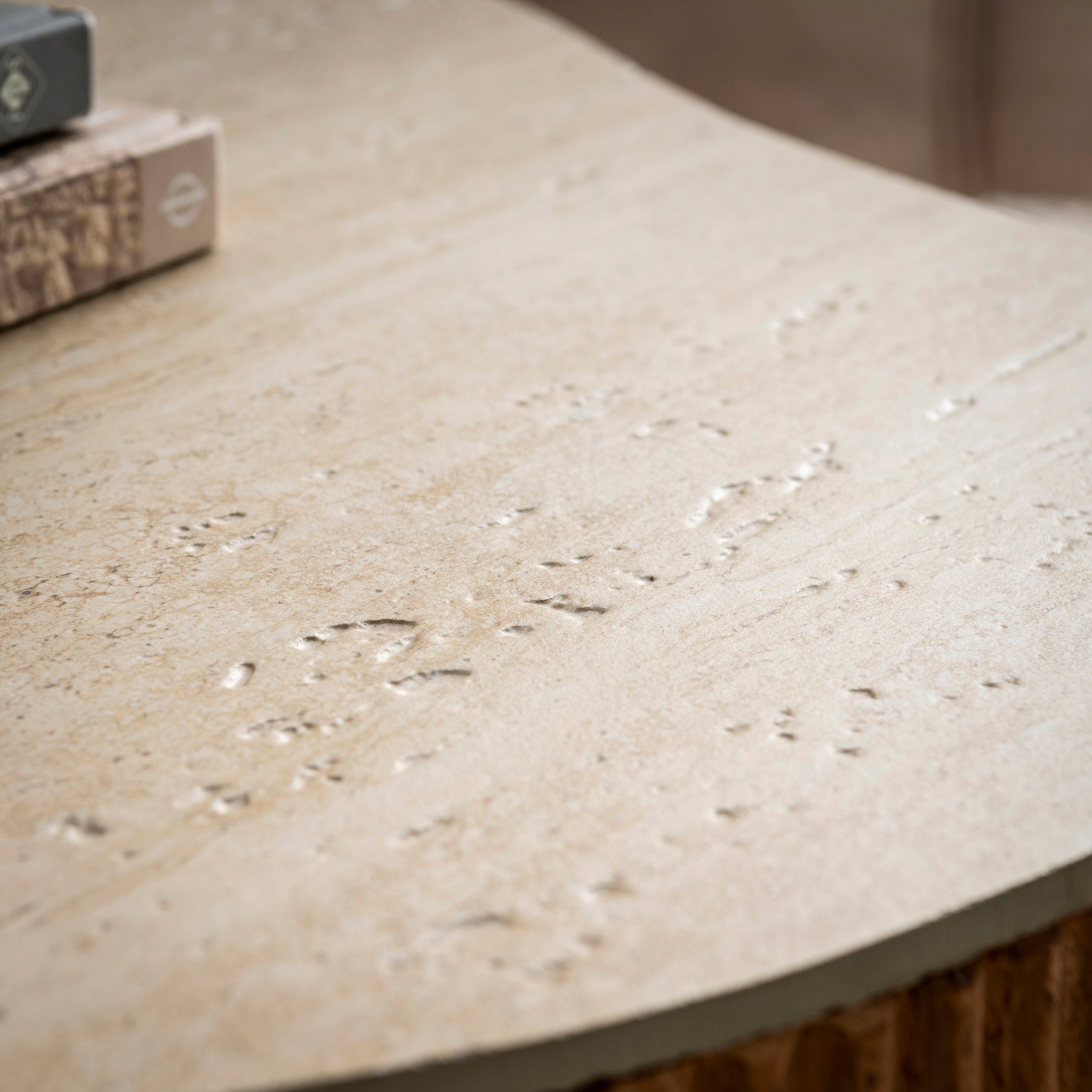 Salontafel Soreva - Japandi - Organisch - Keramisch Travertin - Set van 2