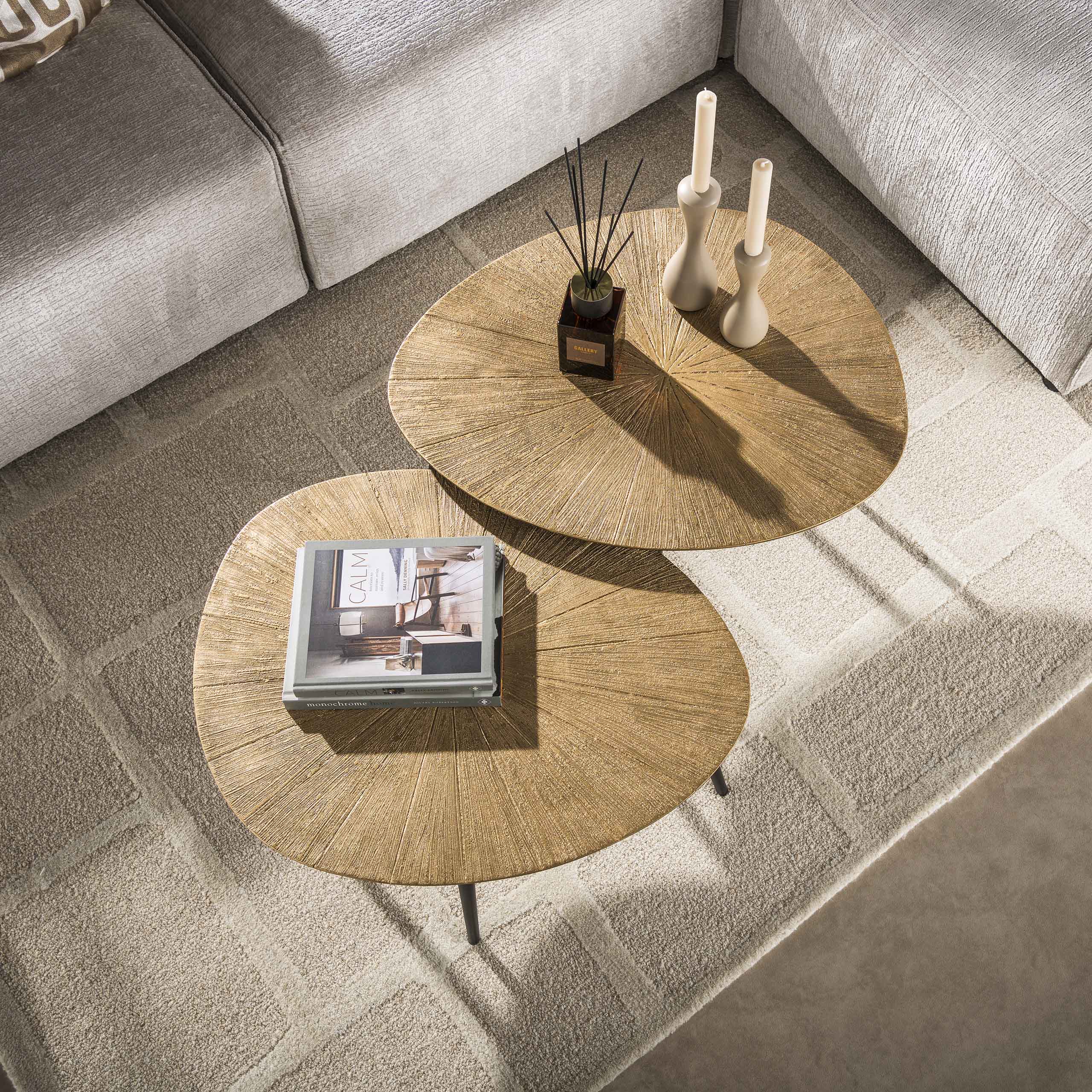 Salontafel Lumira - Organisch - Goud - Set van 2