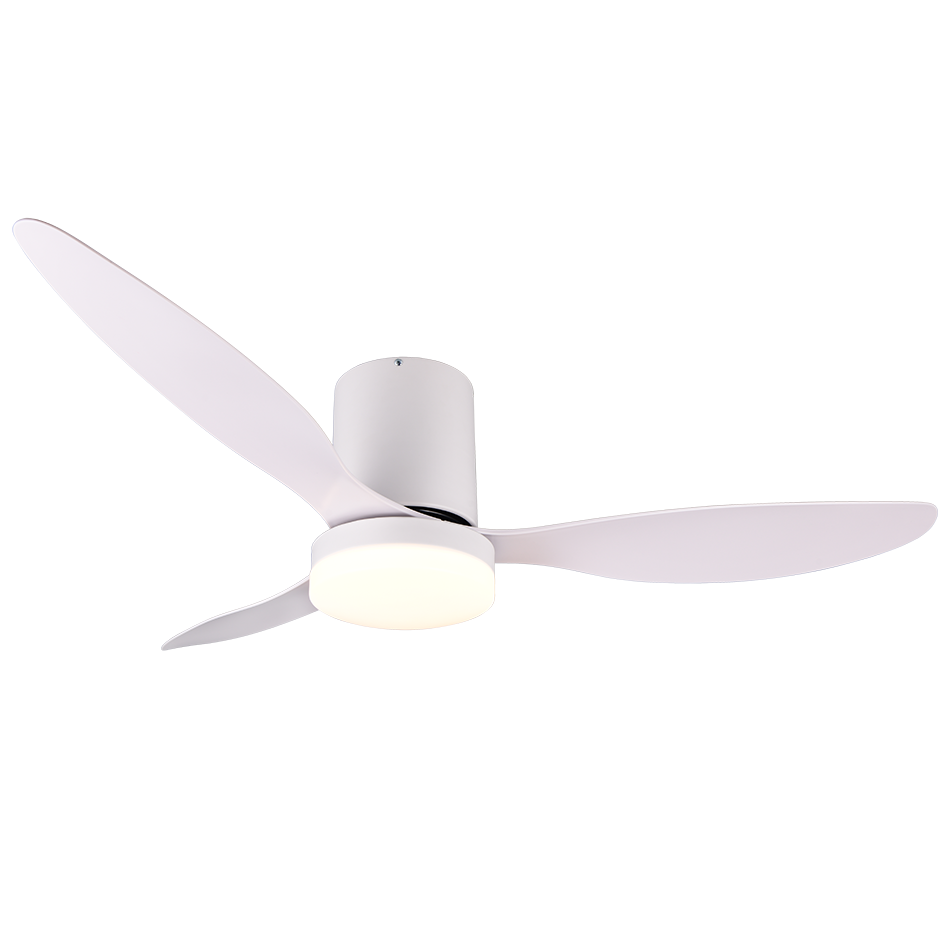 Plafondventilator Zara - Met Lamp - Wit - Dimbaar - Koud + Warm