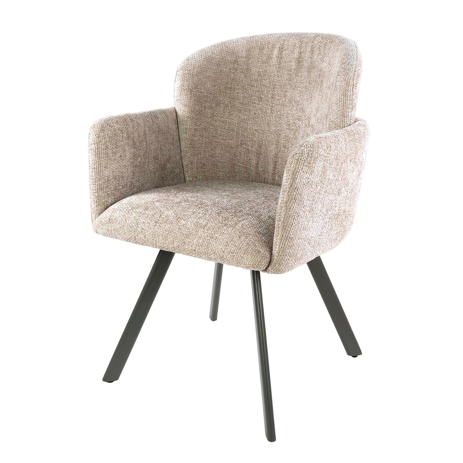 Eetkamerstoel Vionne - Beige - Renegade Stof - Draaibaar