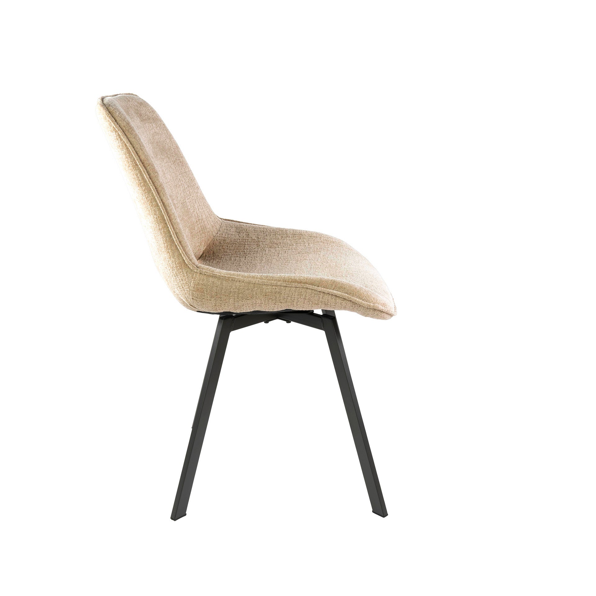 Eetkamerstoel Sova - Beige - Jaroq Stof - Draaibaar