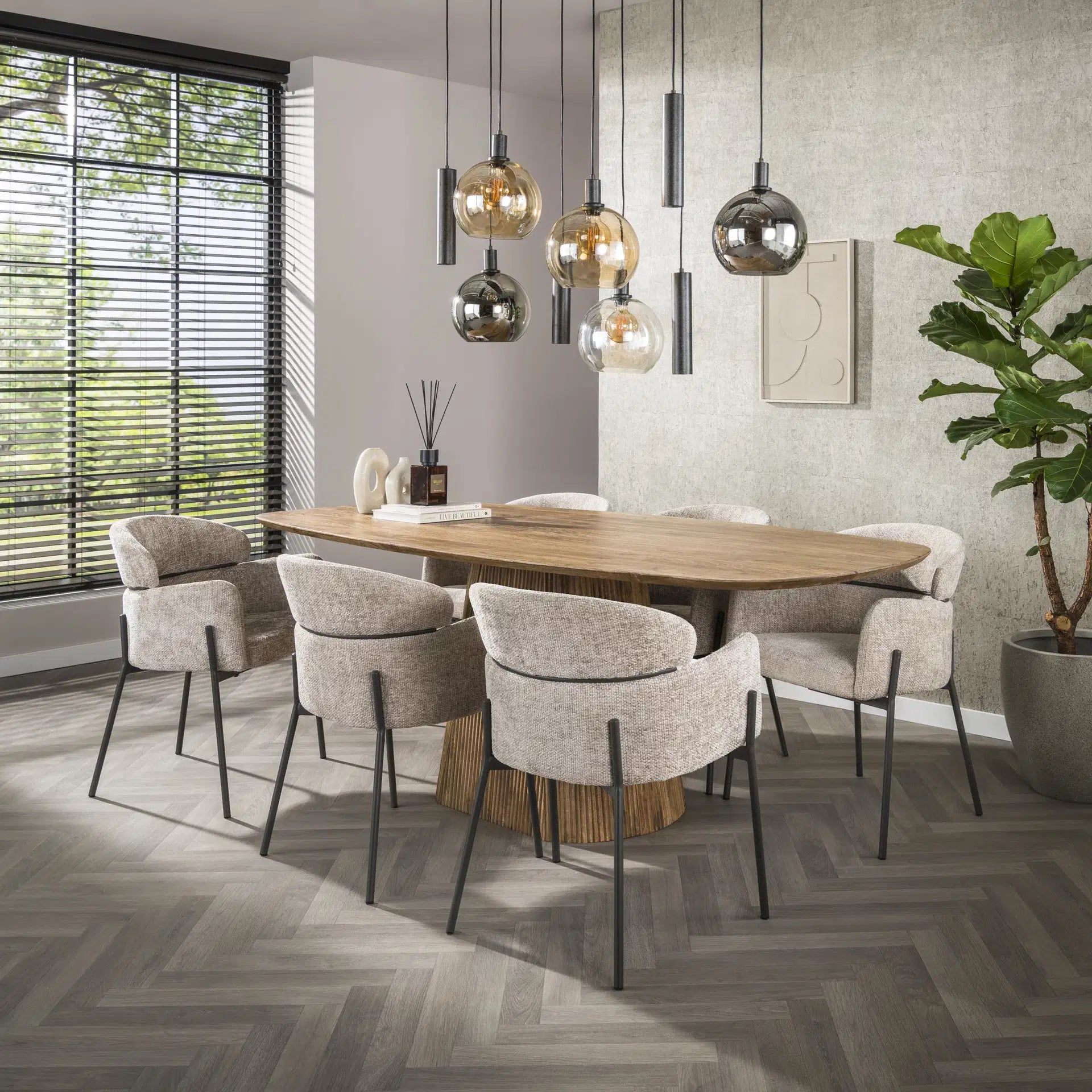 Eetkamerstoel Luke - Beige - Renegade Stof