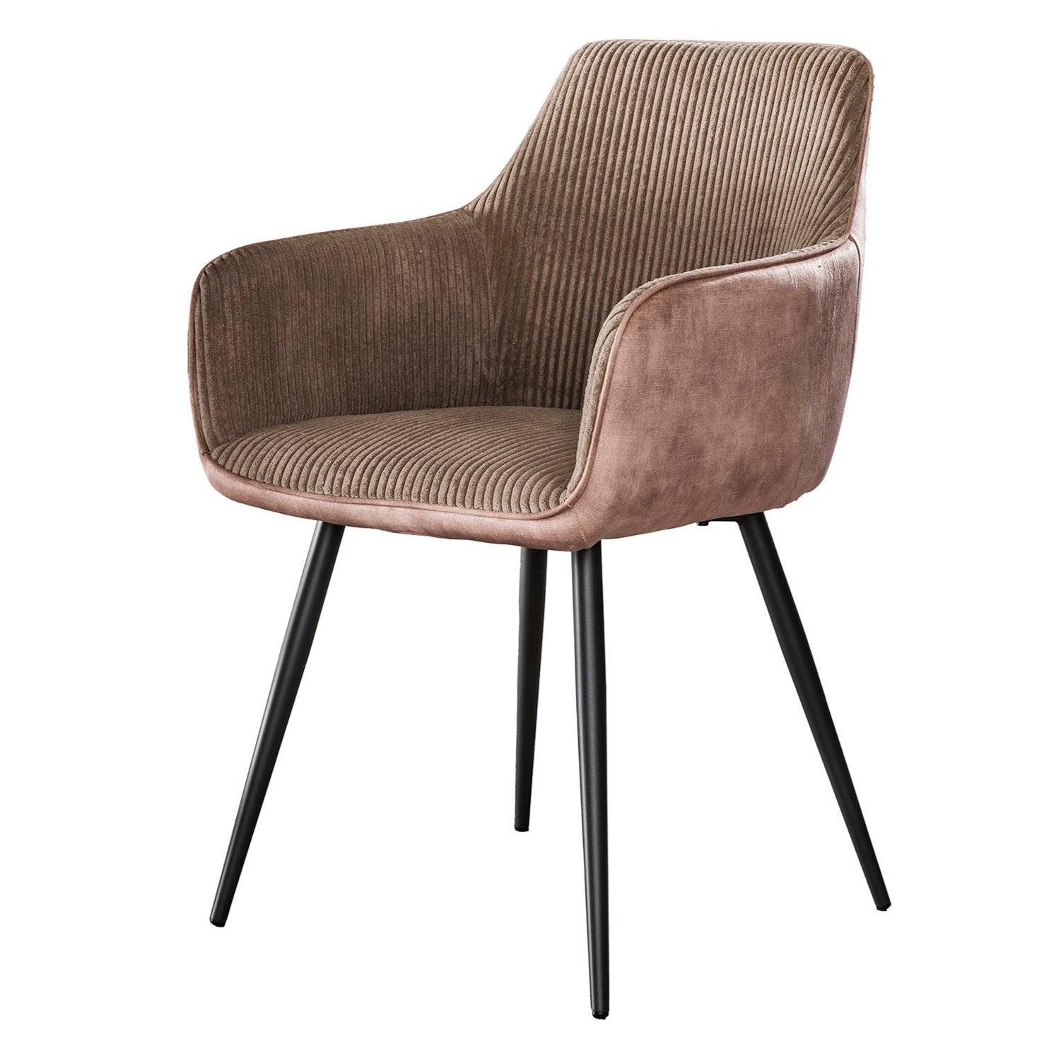 Eetkamerstoel Celeste - Beige - Ribstof