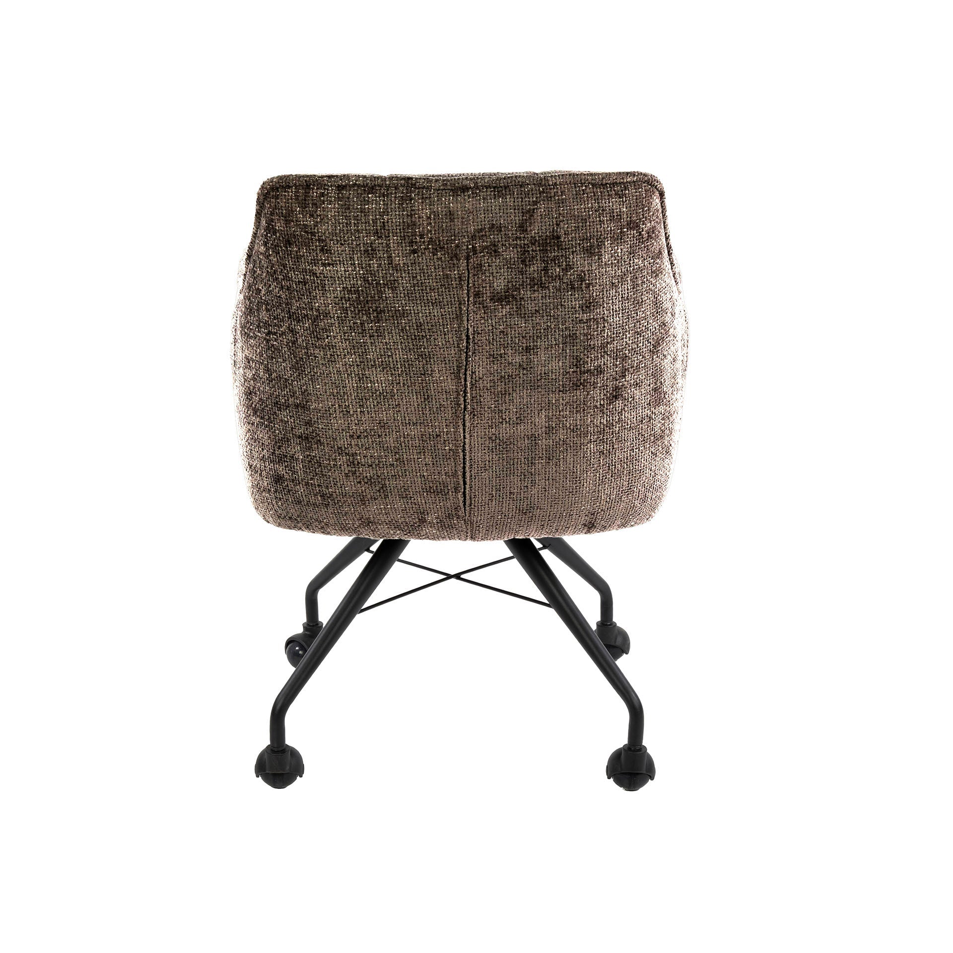 Eetkamerstoel Vantage - Taupe - Renegade Stof - Met Wieltjes