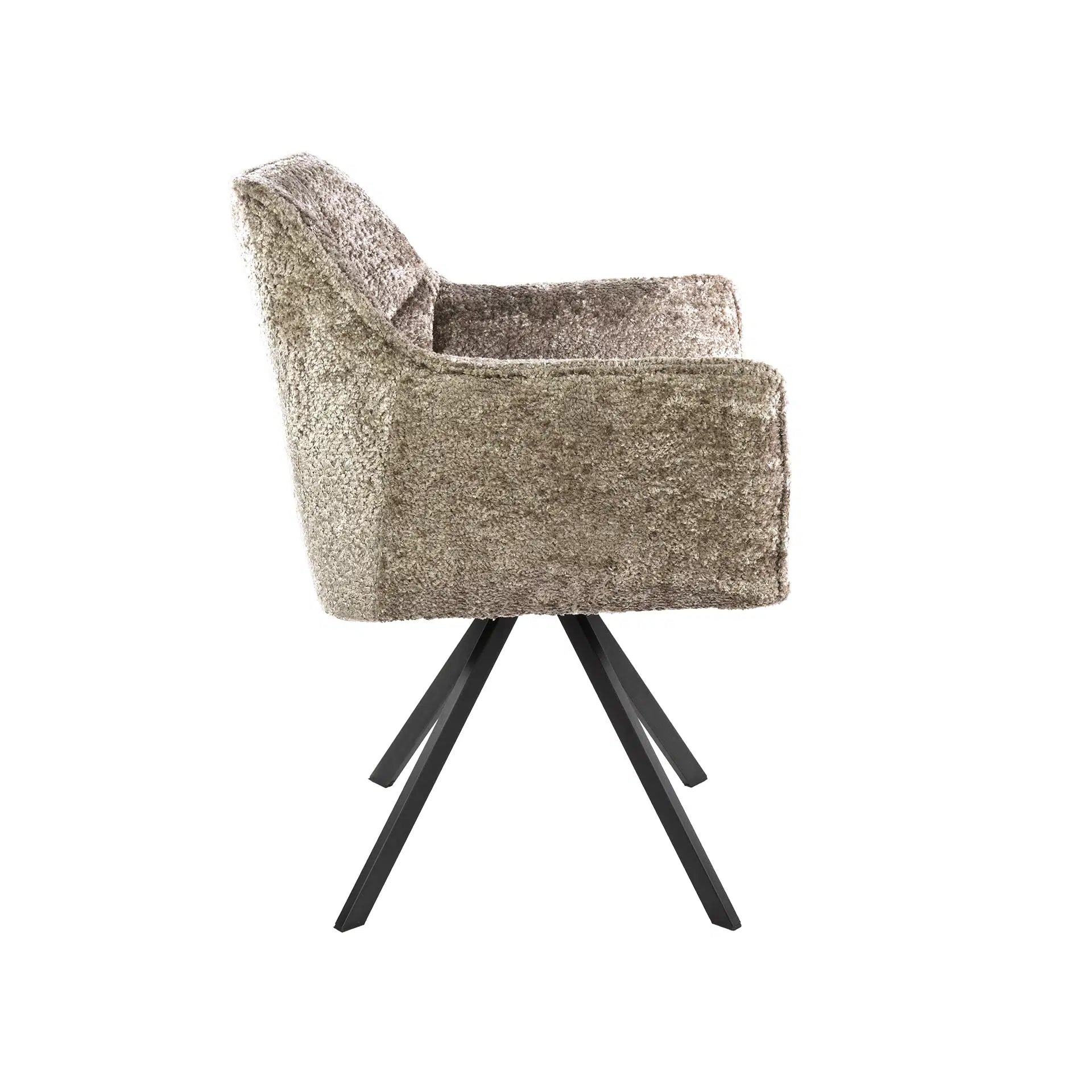 Eetkamerstoel Vantage - Beige - Savelle Stof - Draaibaar