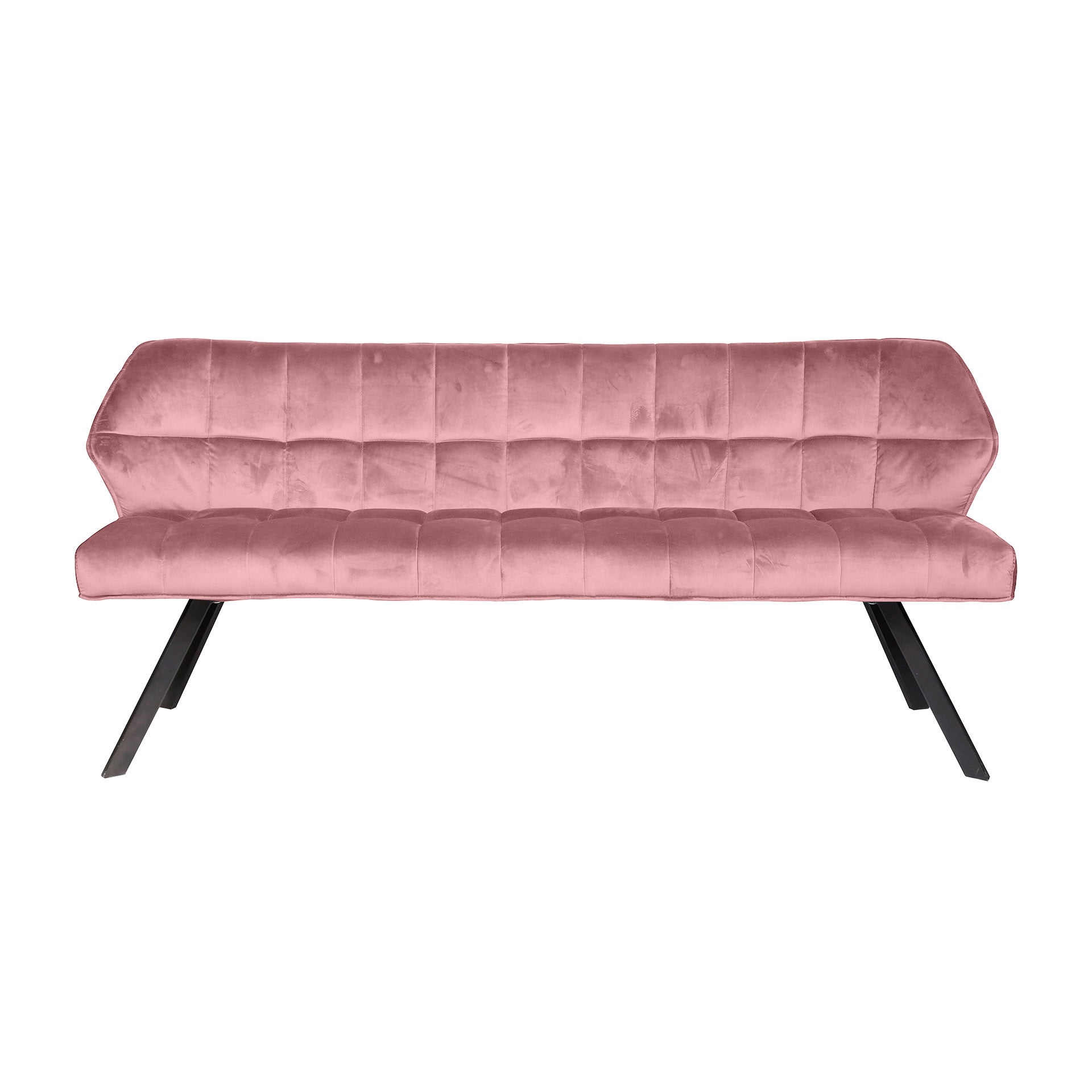 Eetkamerbank Vantage - Roze - Fluweel - 180 cm