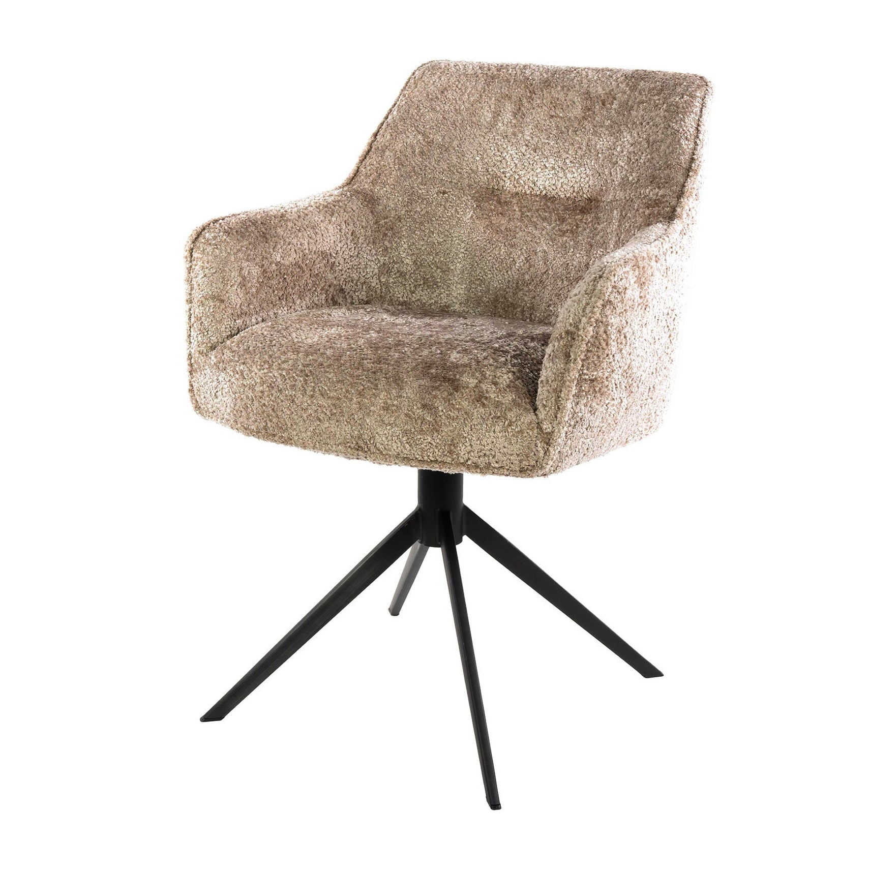 Eetkamerstoel Pure - Beige - Savelle Stof - Draaibaar