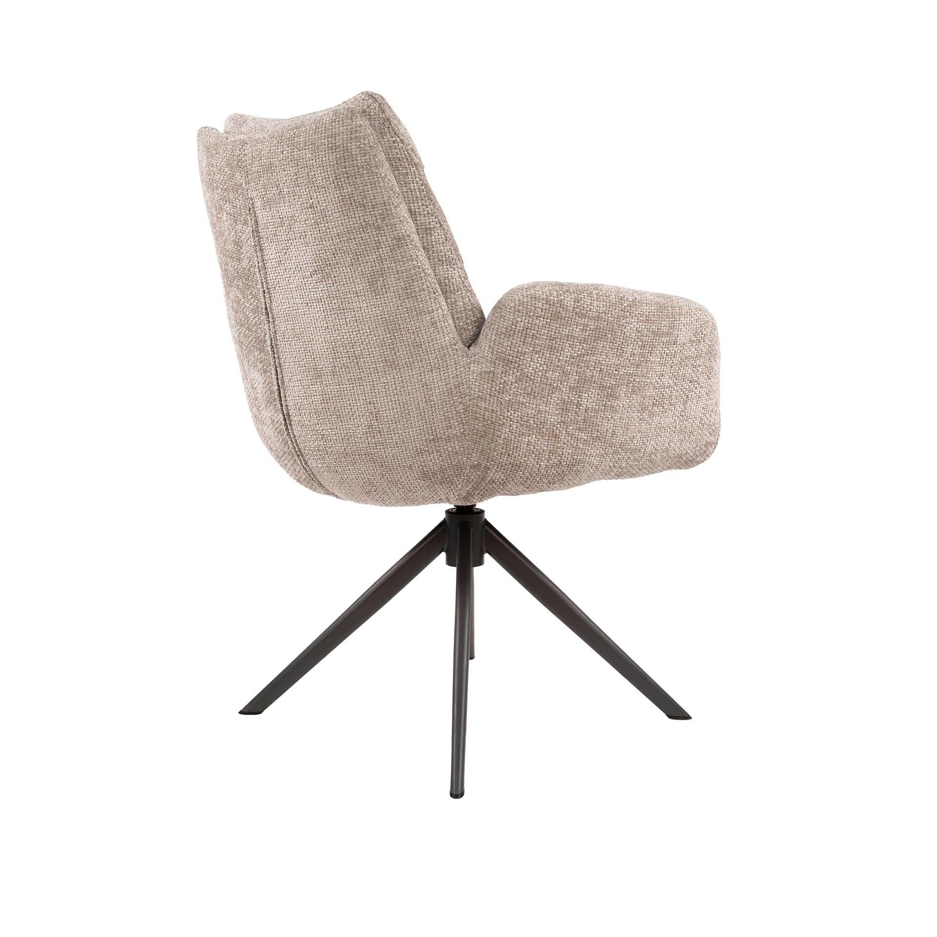 Eetkamerstoel Gusto - Beige - Renegade Stof - Draaibaar