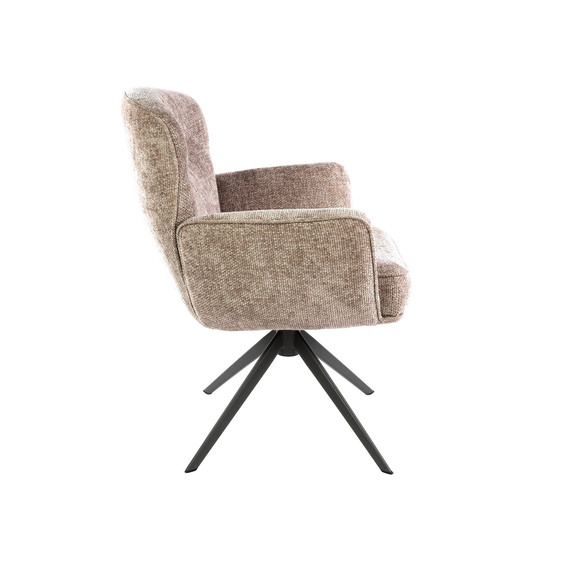 Eetkamerstoel Theodore - Beige - Renegade Stof - Draaibaar