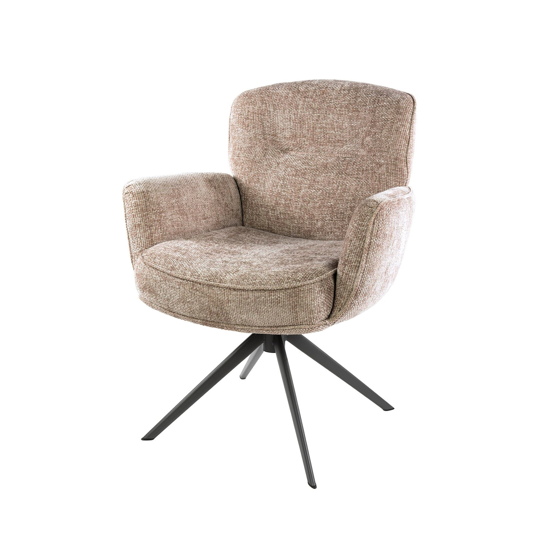 Eetkamerstoel Theodore - Beige - Renegade Stof - Draaibaar