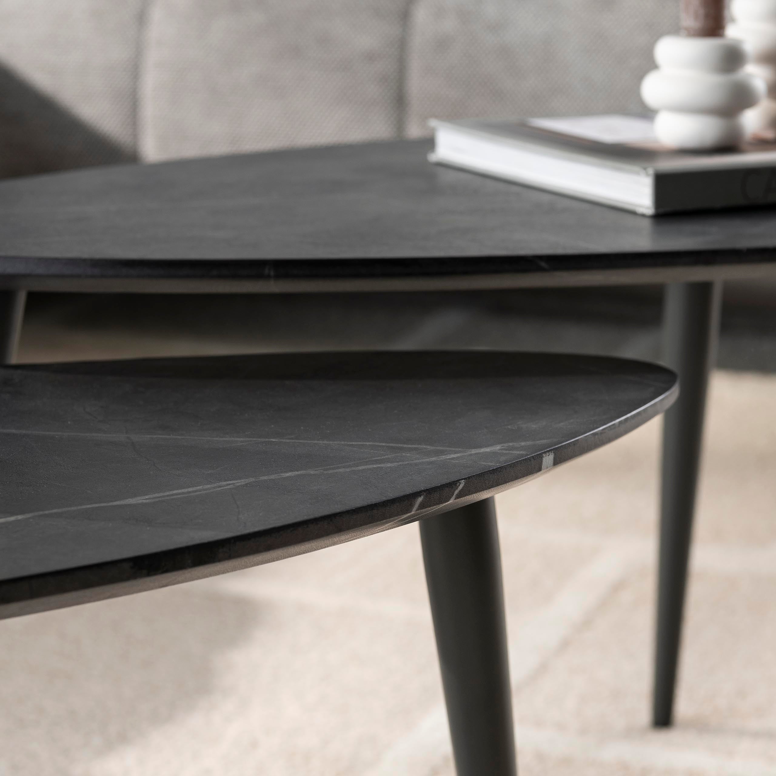 Salontafel Jess - Organisch - Keramisch Melamine - Set van 2