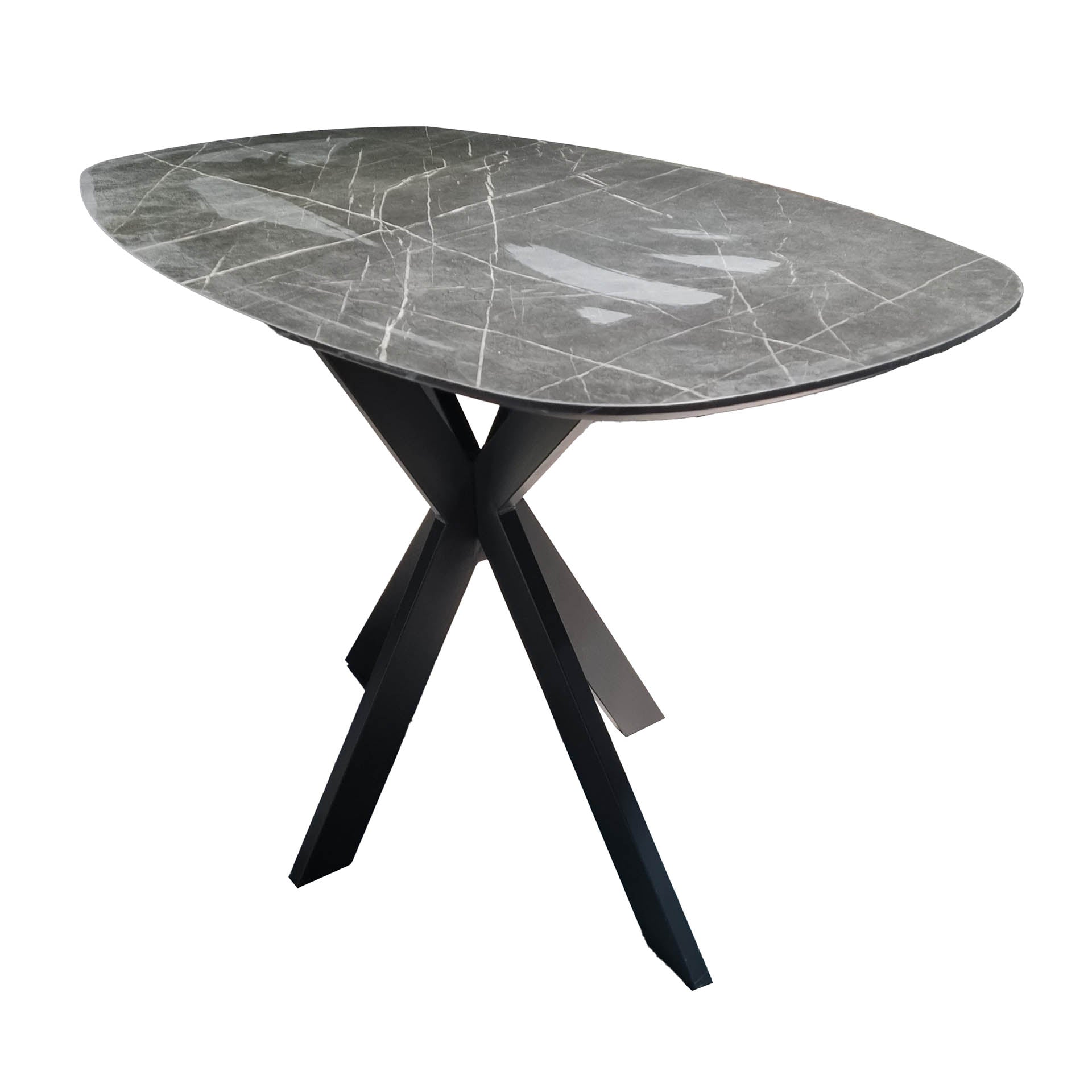 Bartafel Travis - Zwart - Keramisch Melamine - 140 cm