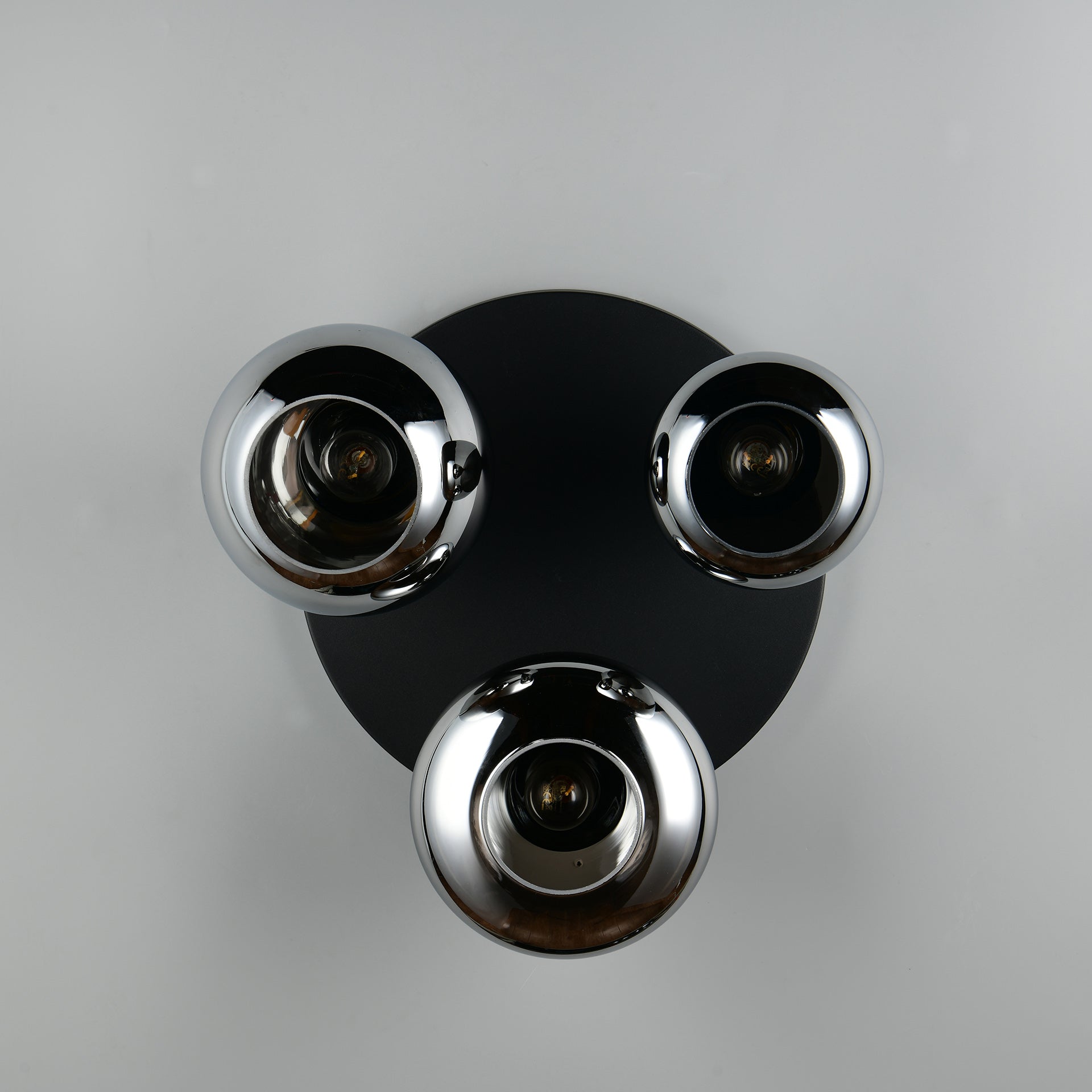 Plafondlamp Lunor - 3-lichts - Chroom - Glas