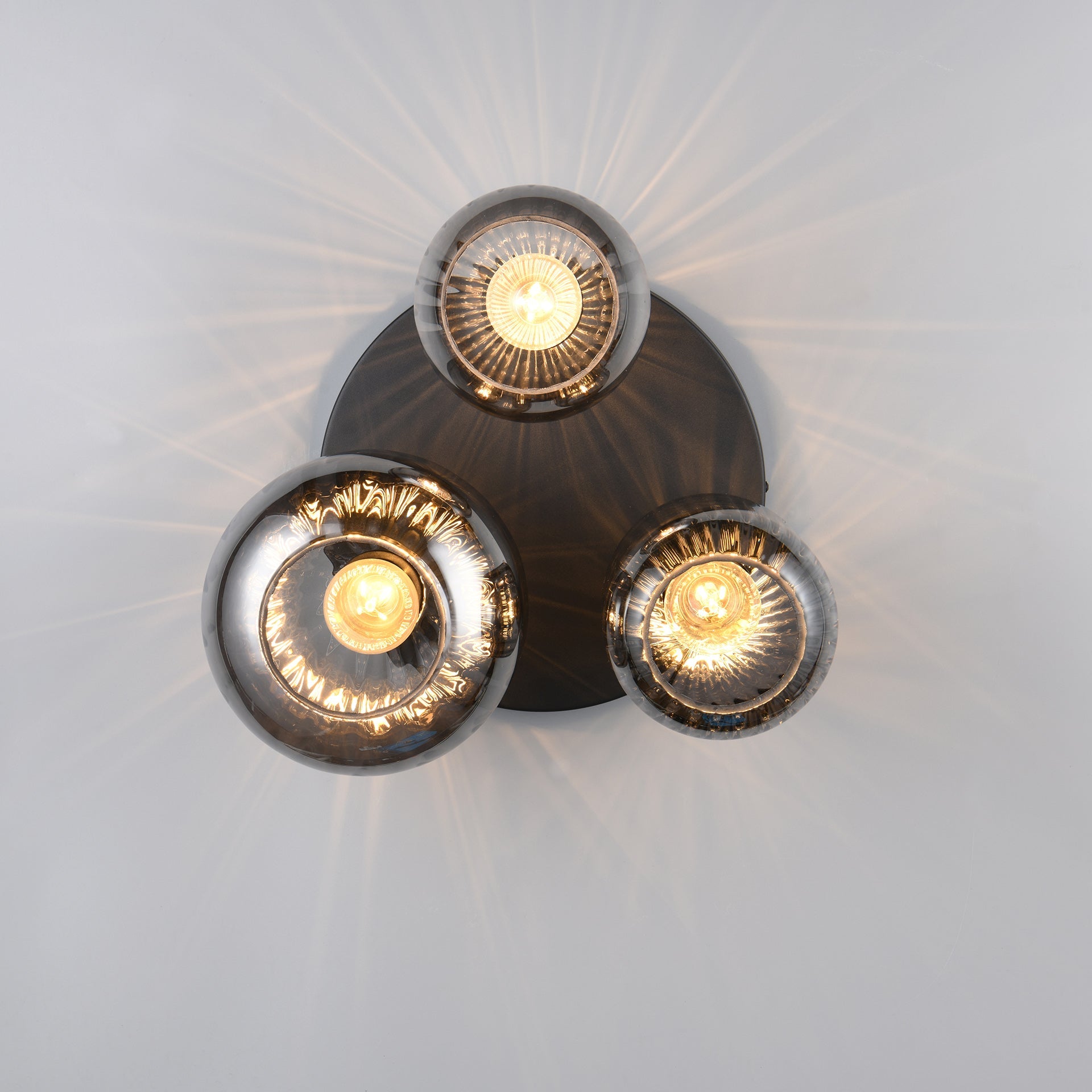 Plafondlamp Elyvo - 3-lichts - Chroom - Glas