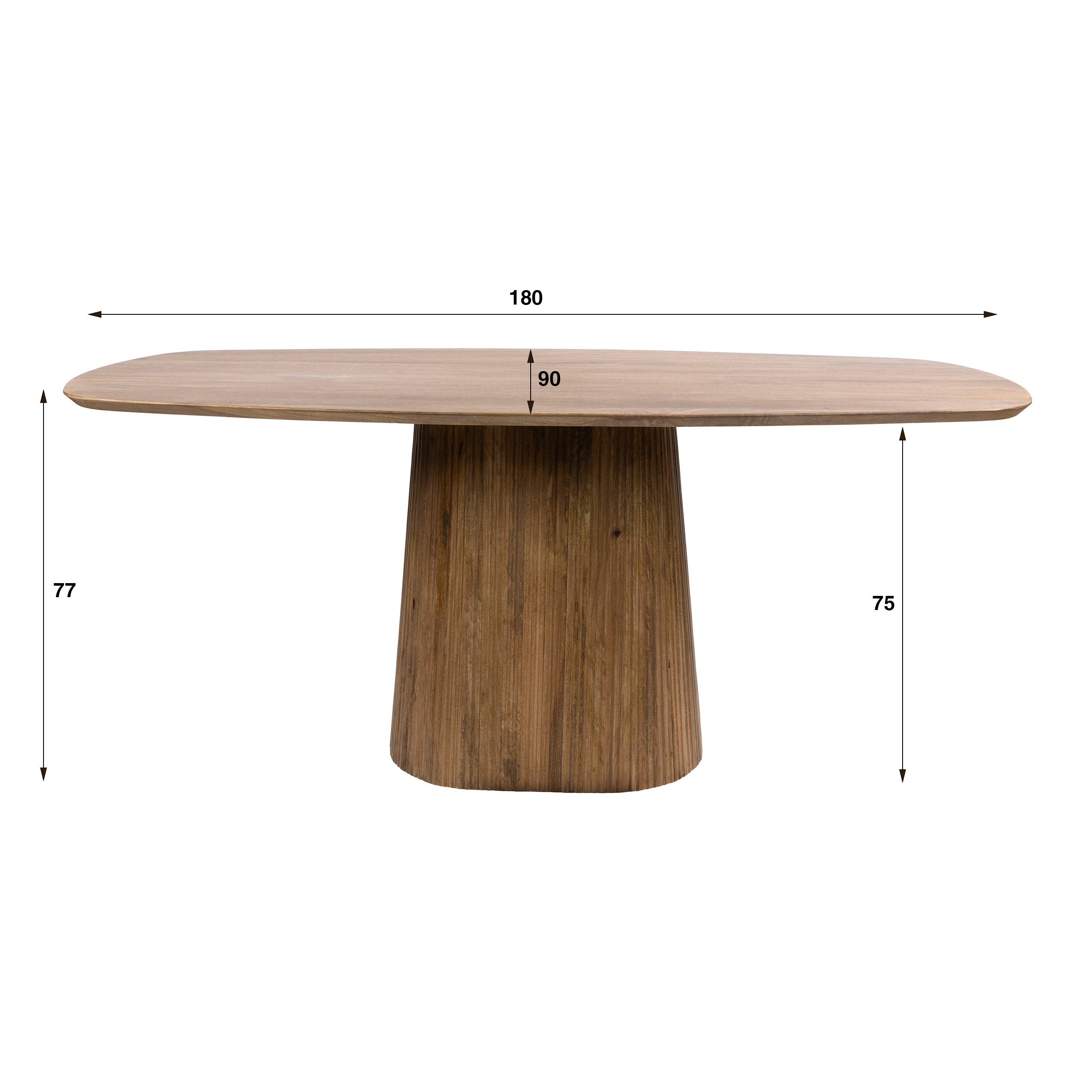 Eettafel Harmony - Deens Ovaal - Mangohout - 180 cm