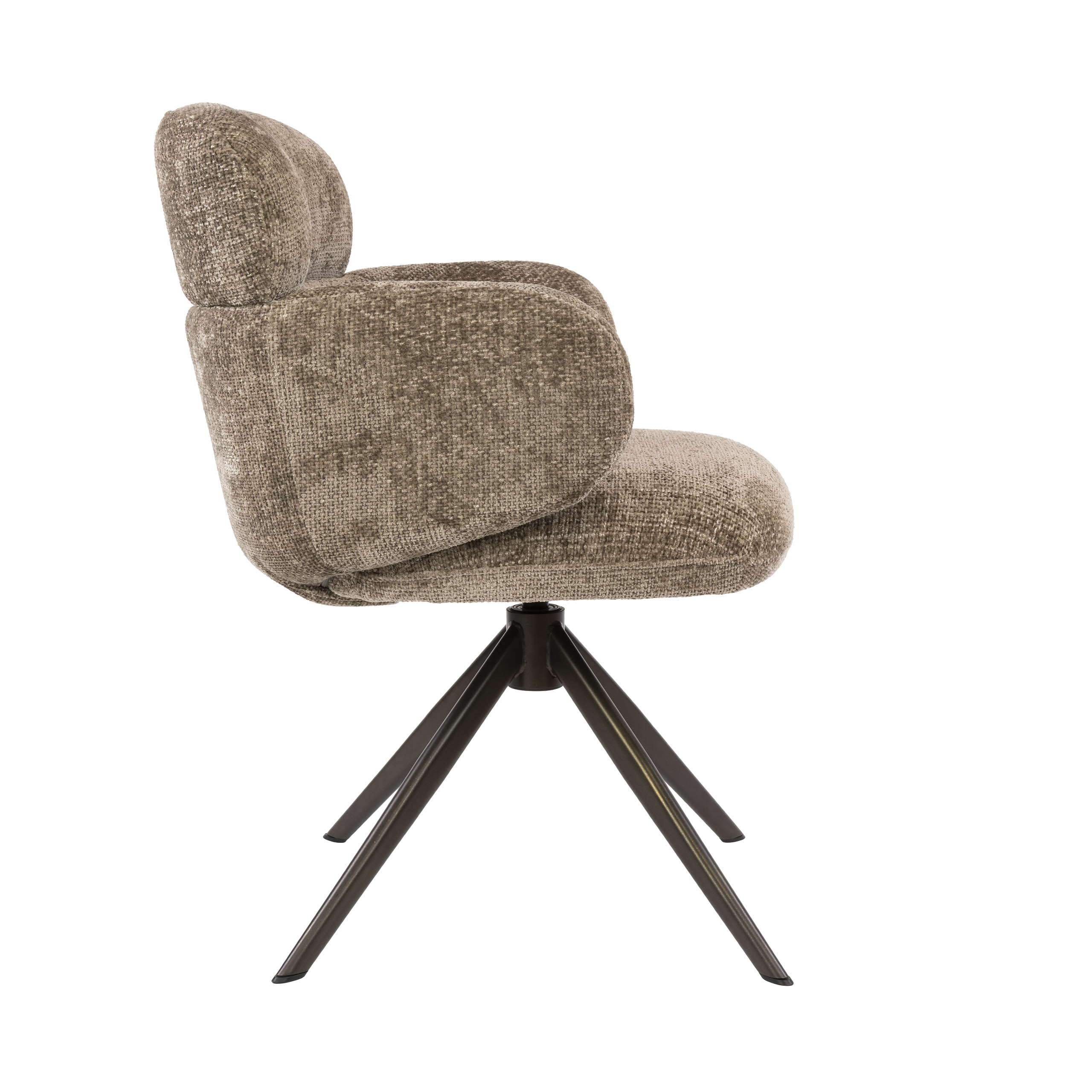 Eetkamerstoel Misano - Champagne - Renegade Stof - Draaibaar