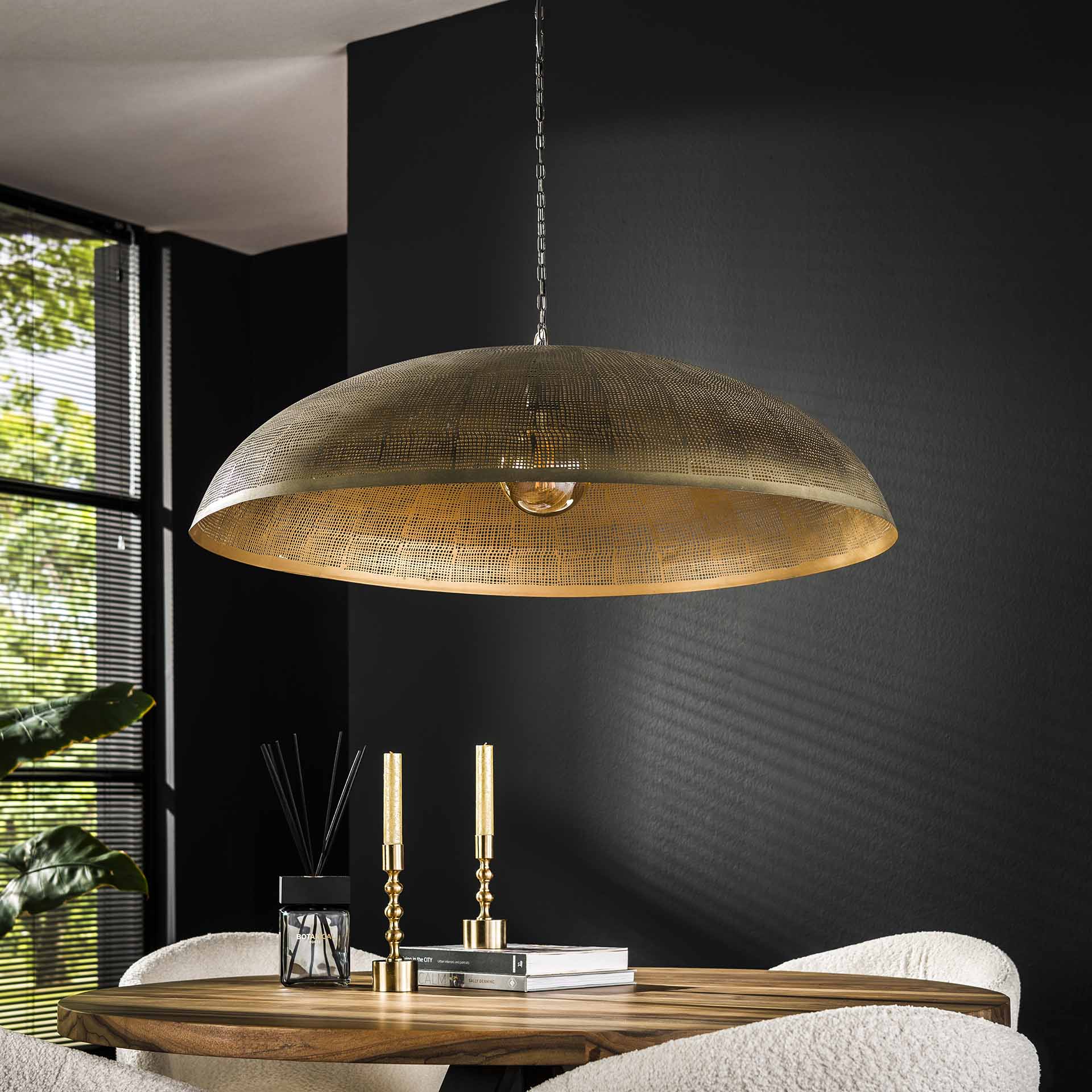 Hanglamp Rhea - 1-lichts - Brons - Metaal