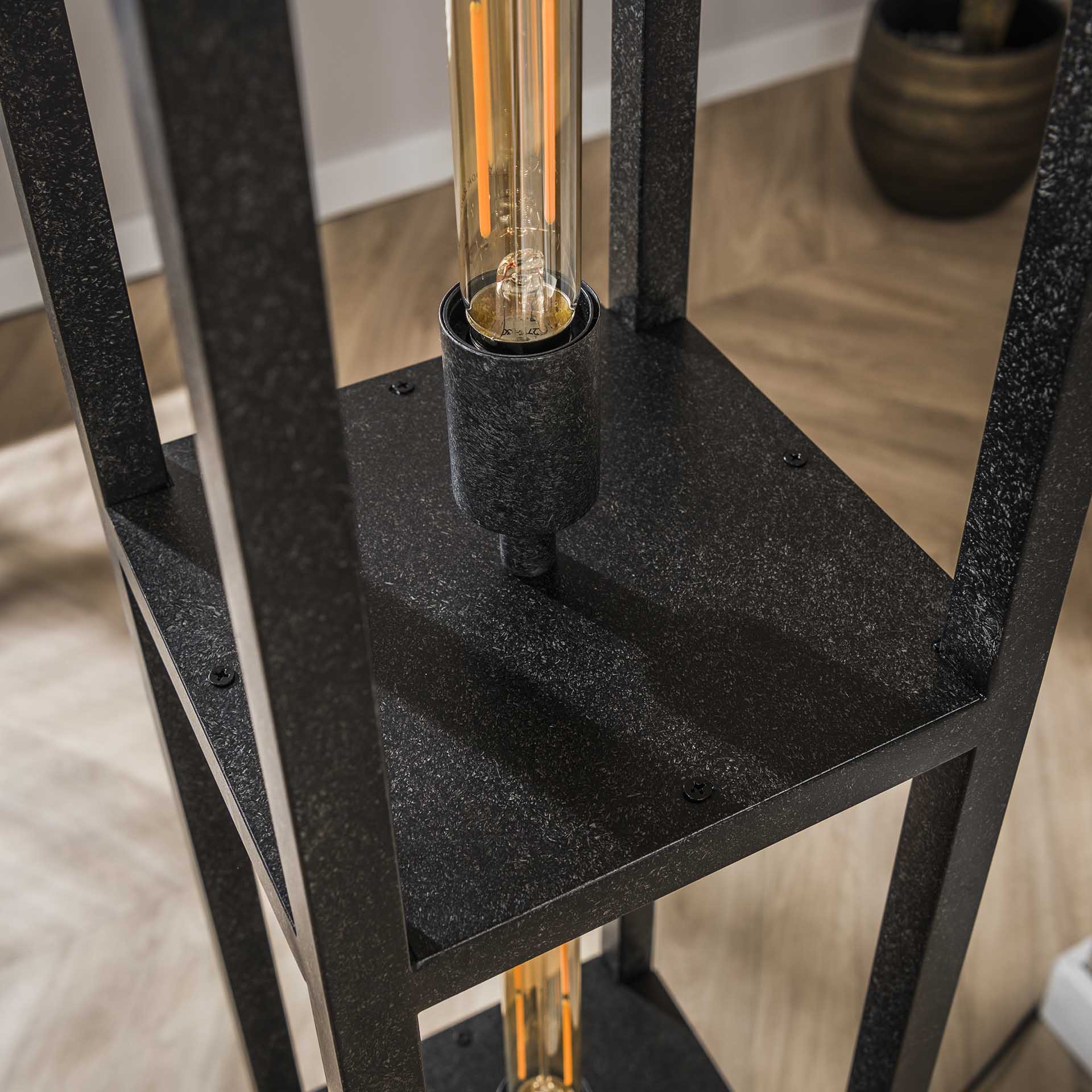 Vloerlamp Torano - 4-lichts - Antraciet - 163 cm