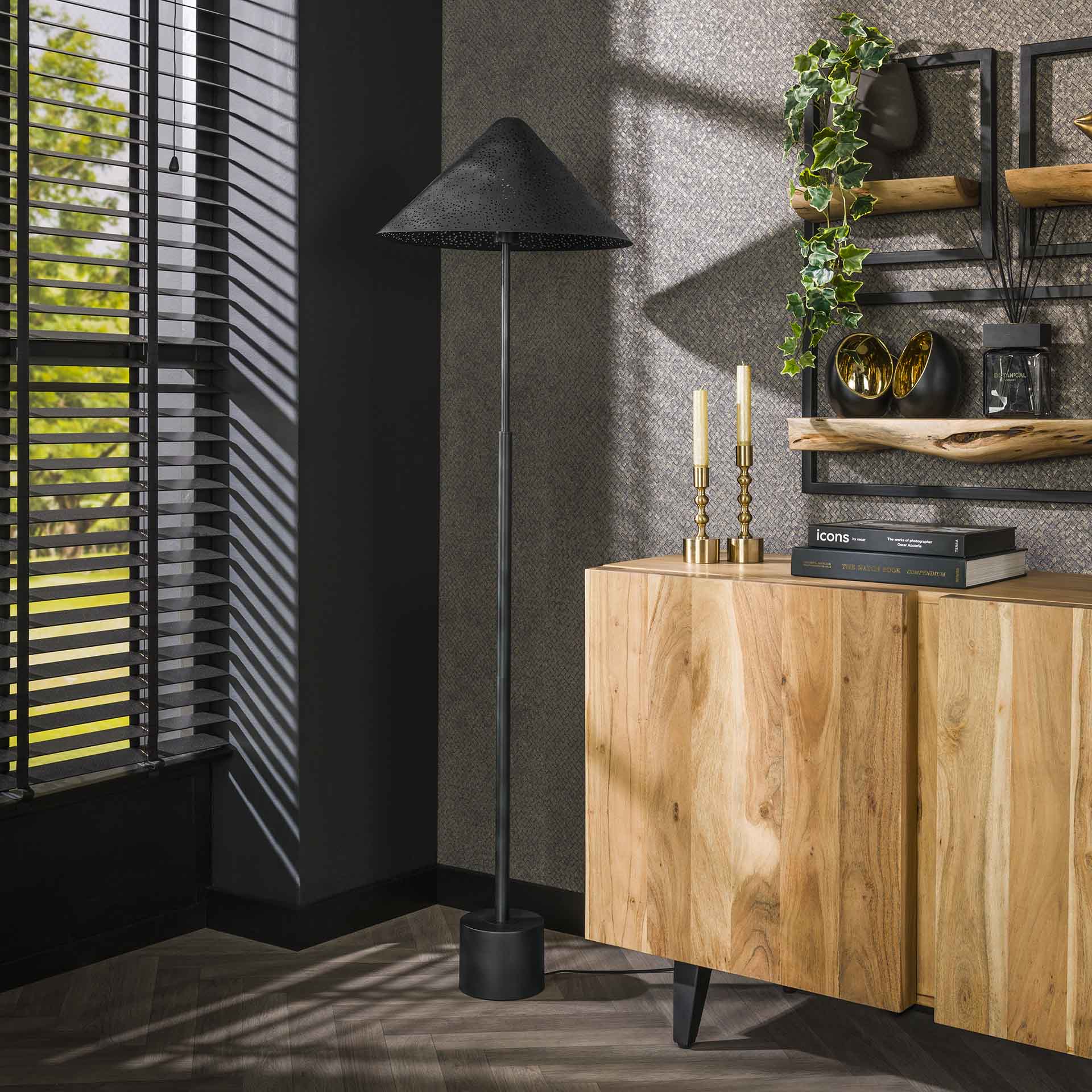 Vloerlamp Jax - Antraciet - Metaal