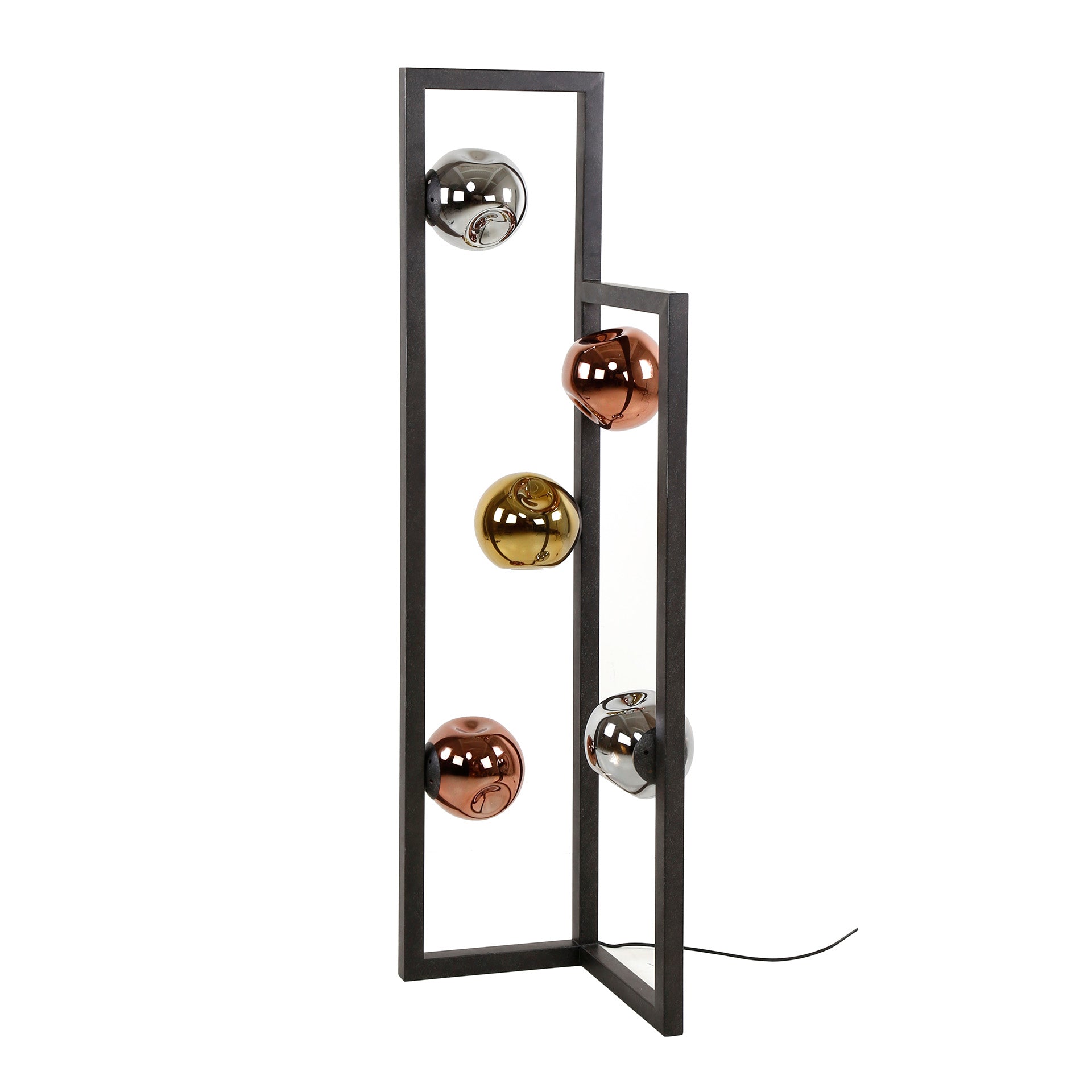 Vloerlamp Arlo - Amber Mix - Metaal