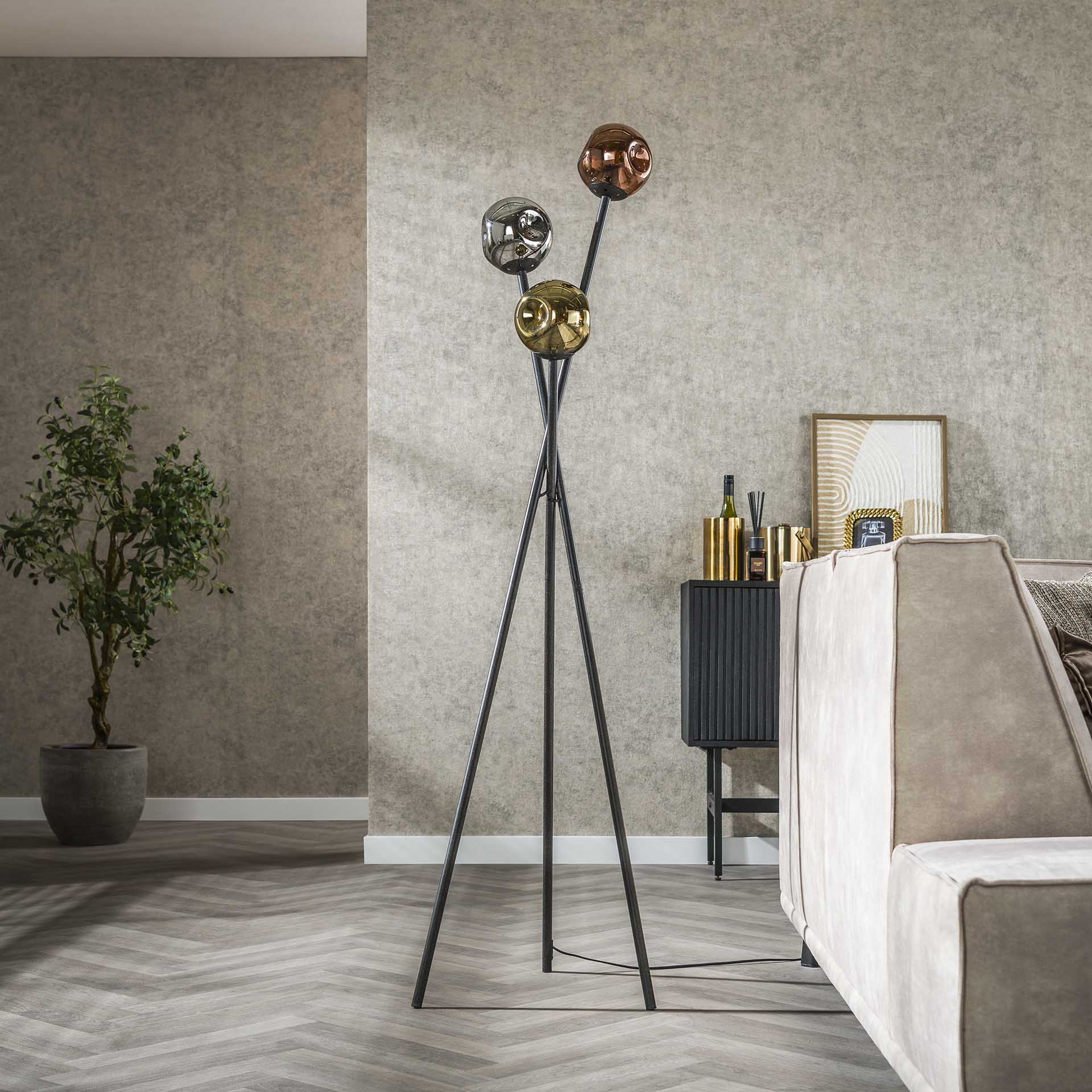 Vloerlamp Lyric - Zwart - Metaal