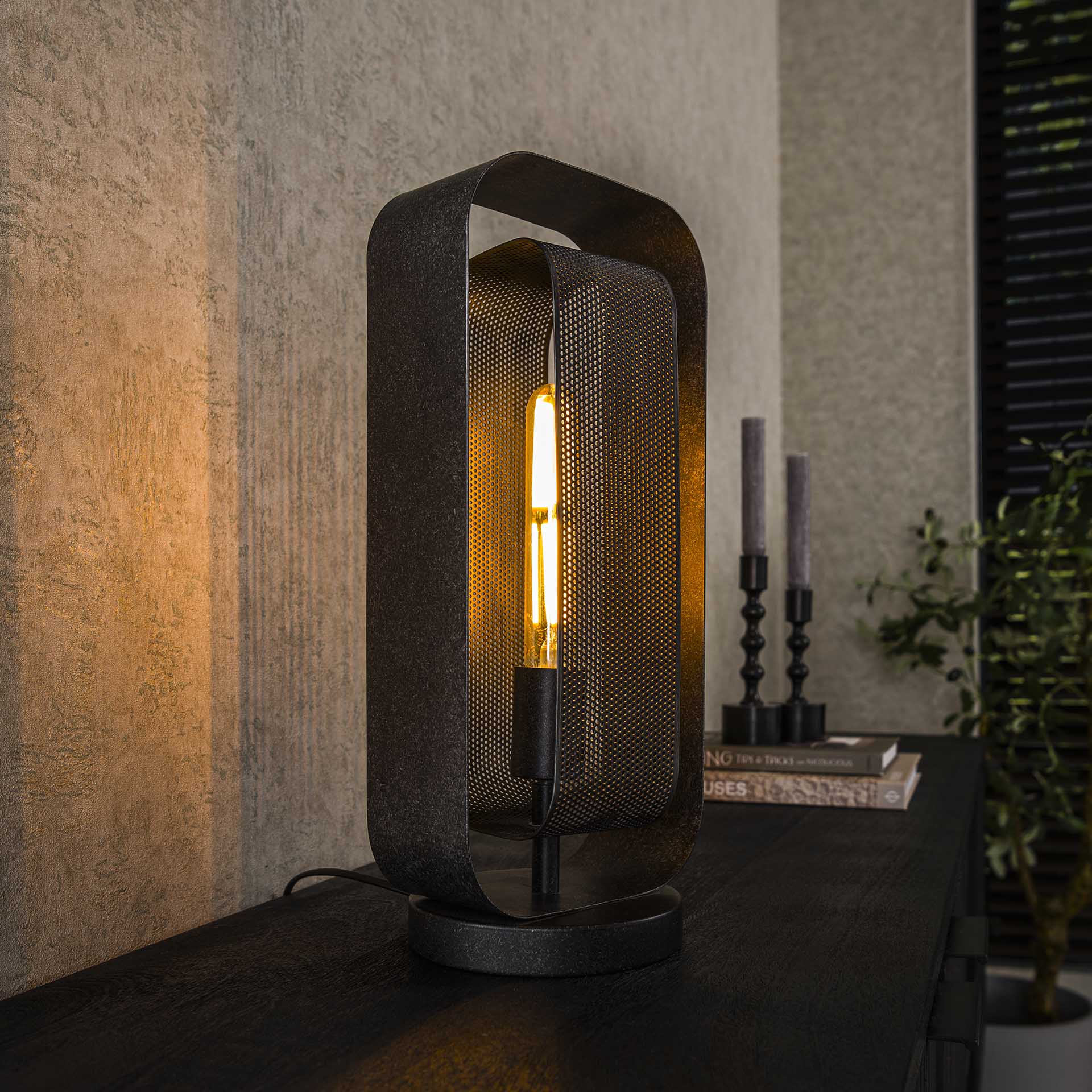 Tafellamp Torch - Zwart - Mesh