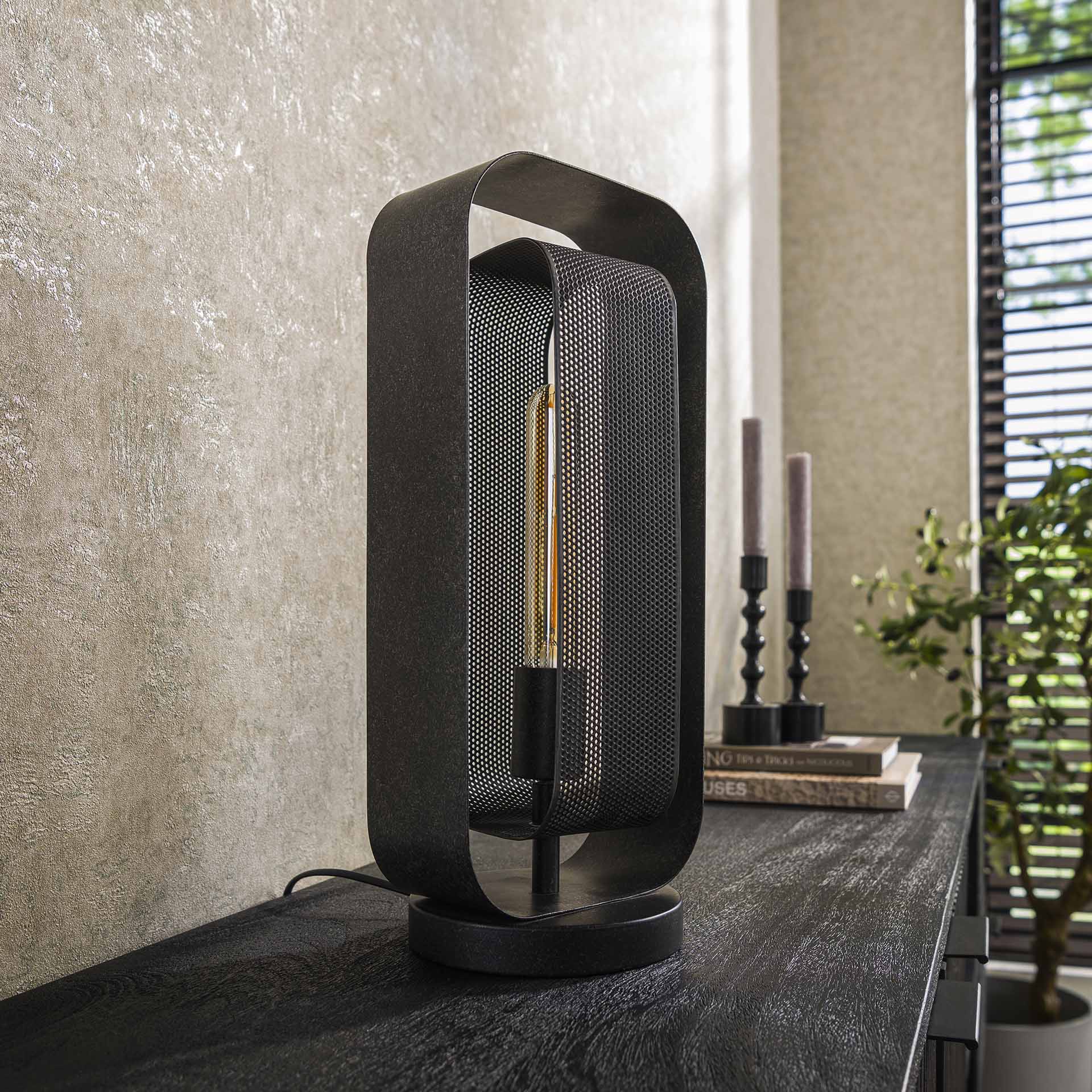 Tafellamp Torch - Zwart - Mesh