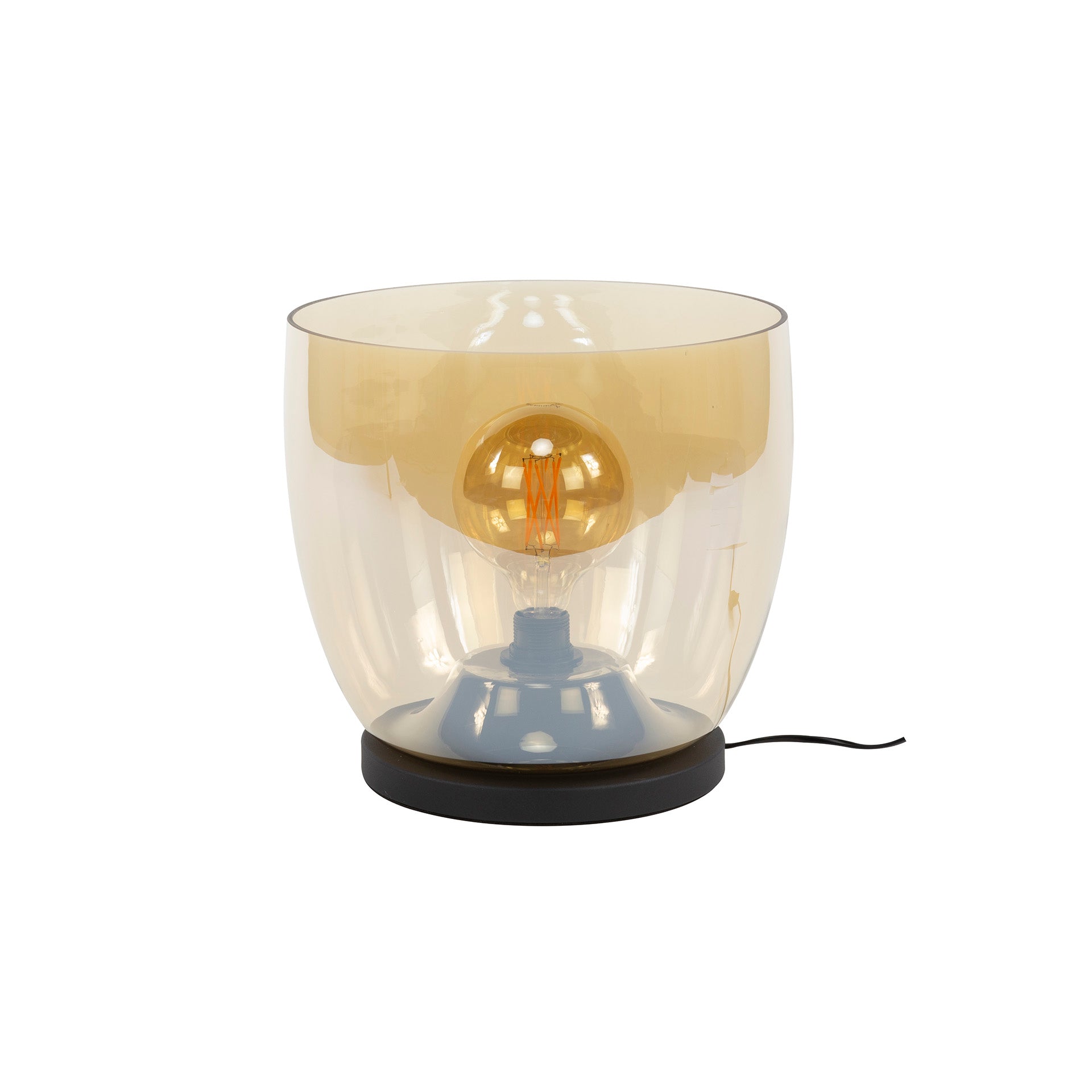 Vloerlamp Lunaris - Amberkleurig - Glas - Ø 33 cm