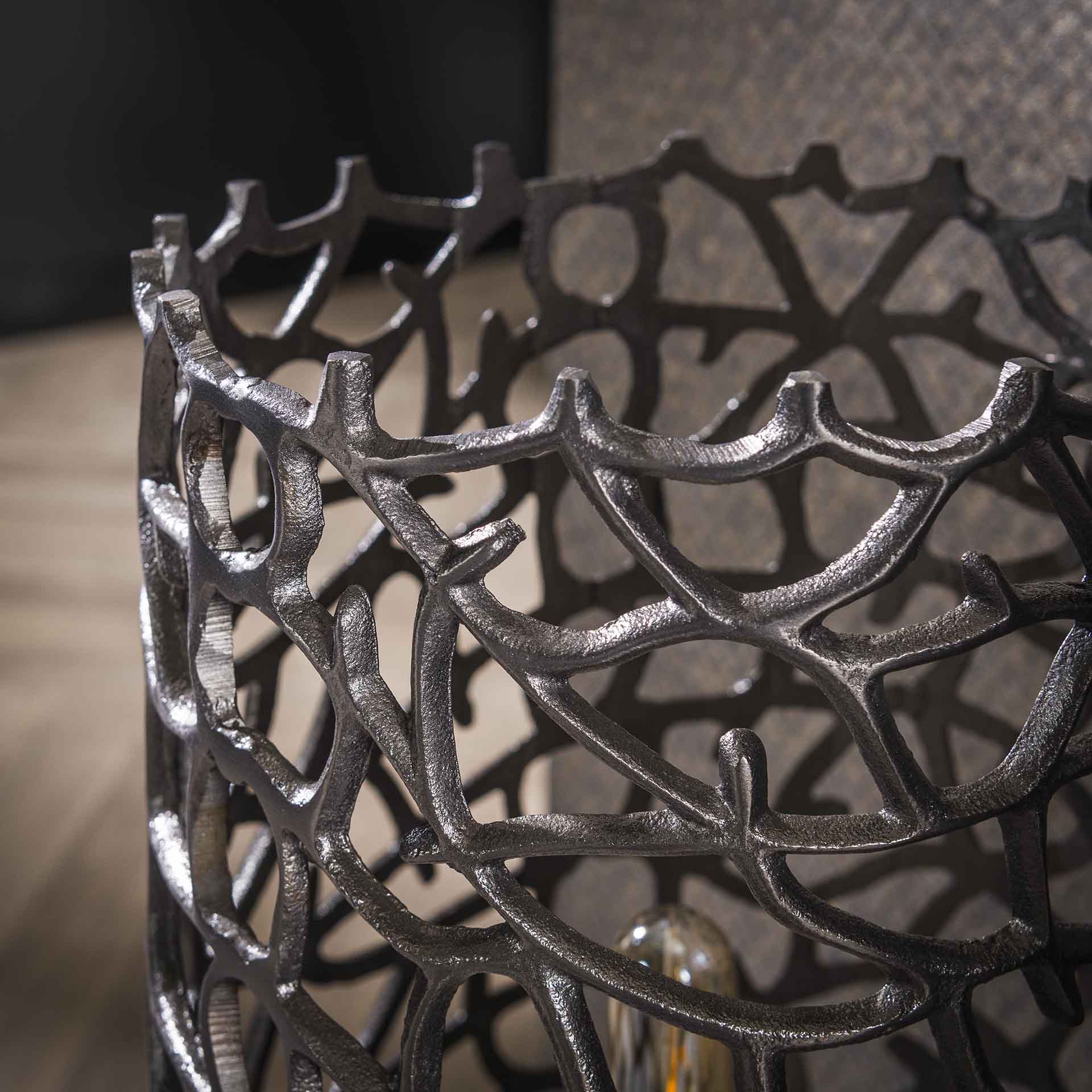 Vloerlamp Blaze - Zwart Nikkel - Metaal - 122 cm