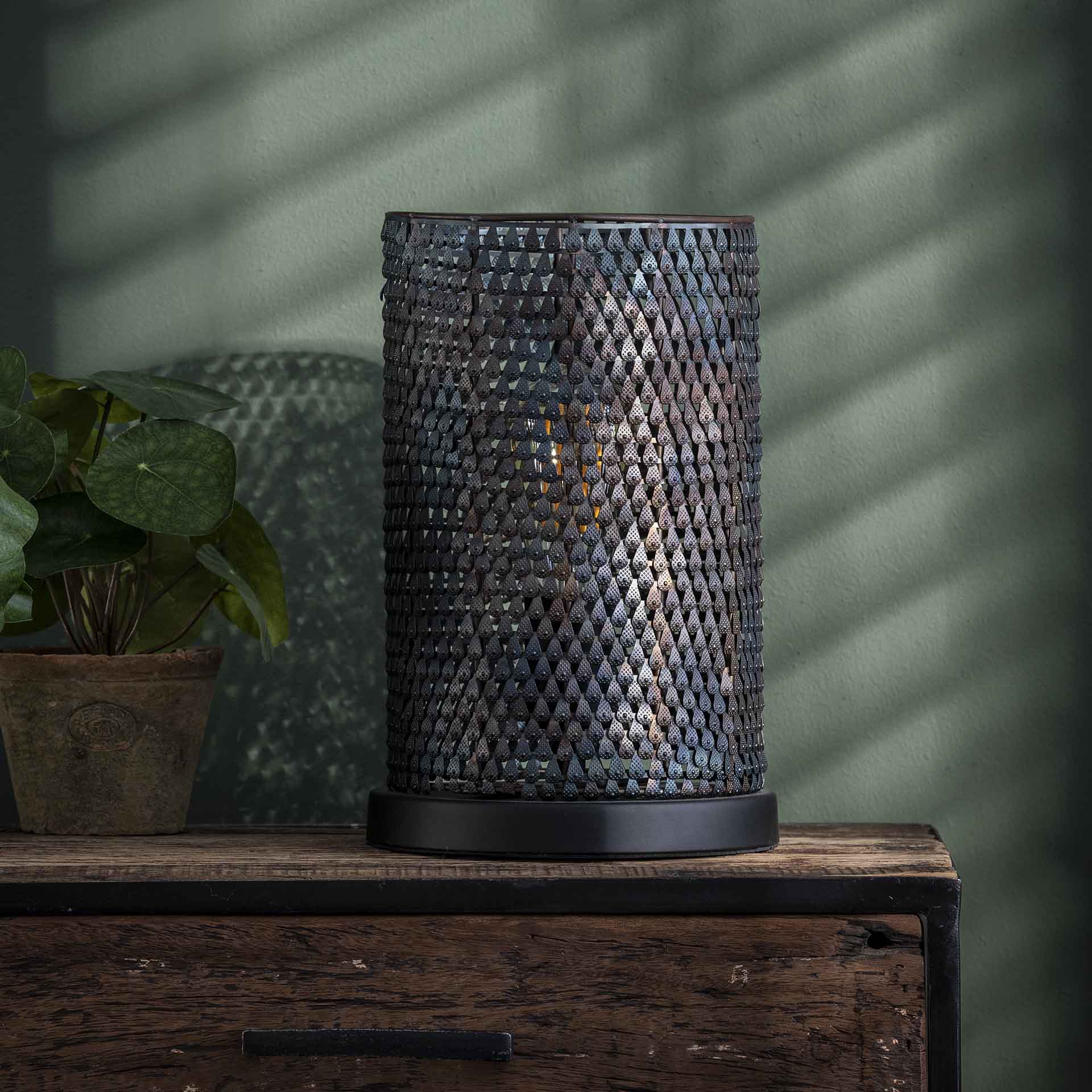 Tafellamp Onyx - Zwart/Bruin - Metaal