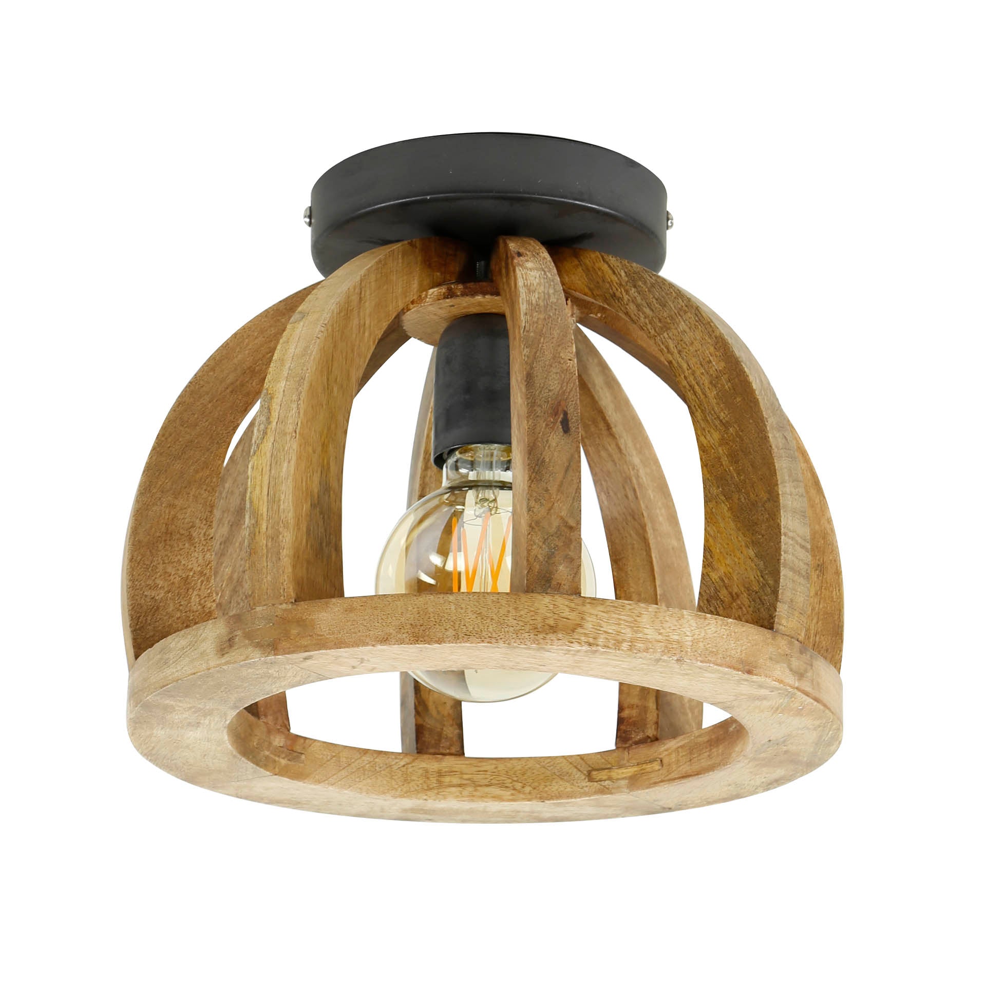 Plafondlamp Emilia - Bruin - Mangohout