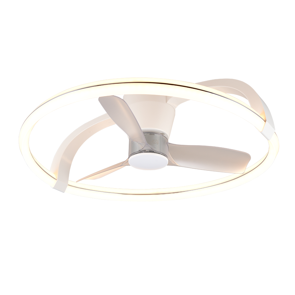 Plafondventilator Mila - Met Lamp - Wit - Dimbaar - Koud + Warm