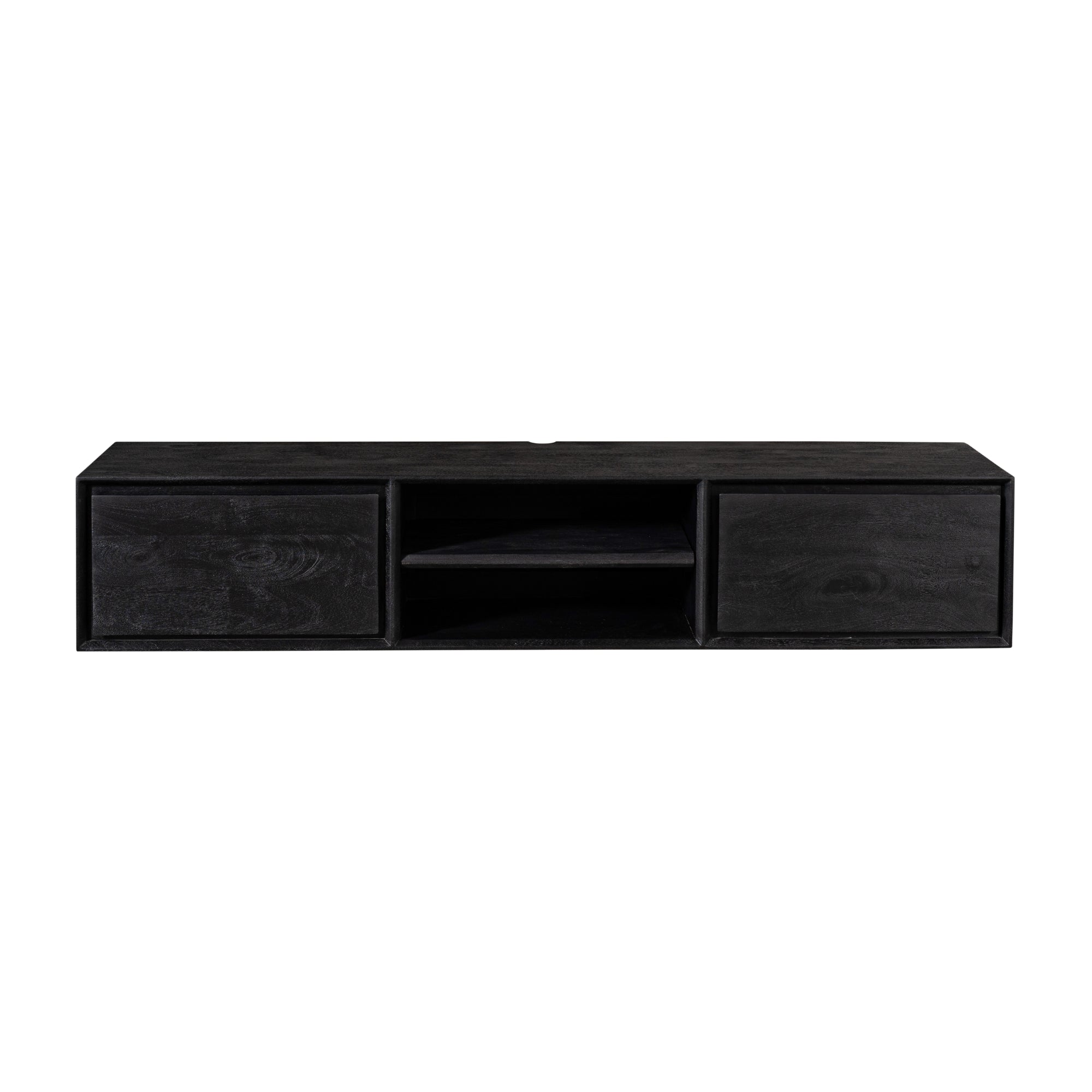 Zwevend TV-meubel Nivara - Zwart - 160 cm