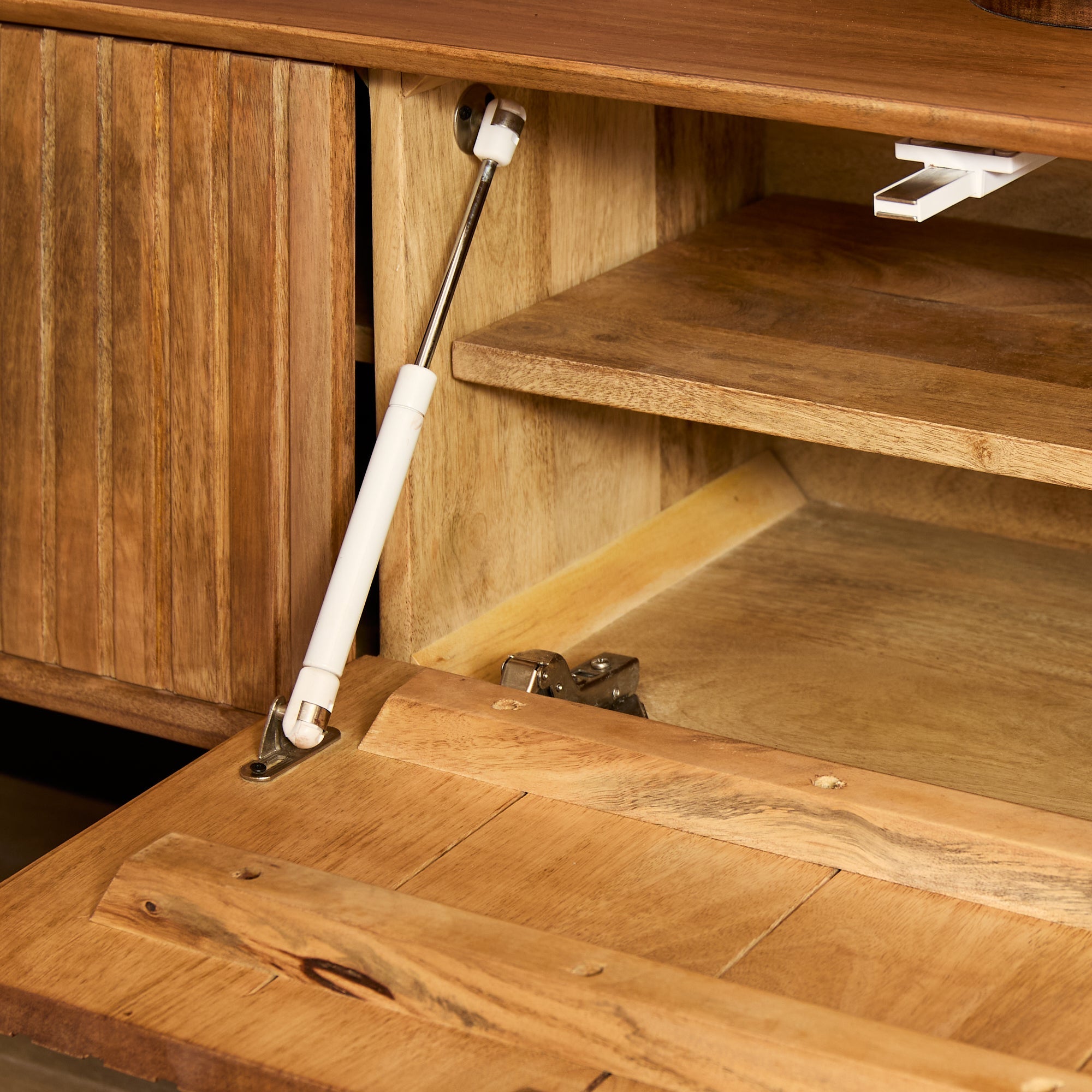 Zwevend TV-meubel Lunelle - Naturel - 200 cm