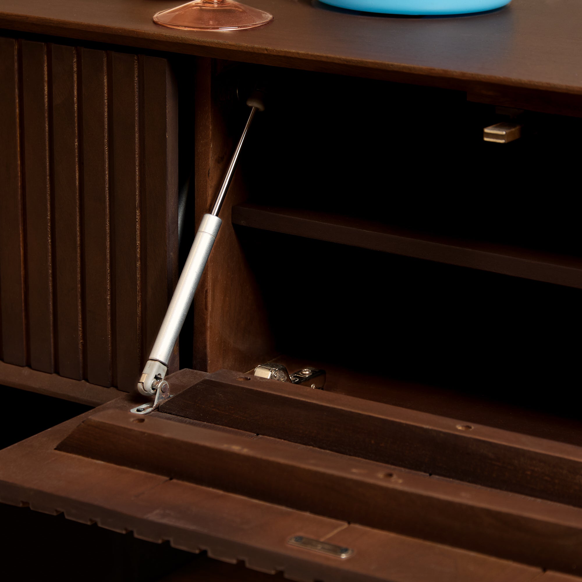 Zwevend TV-meubel Lunelle - Bruin - 280 cm