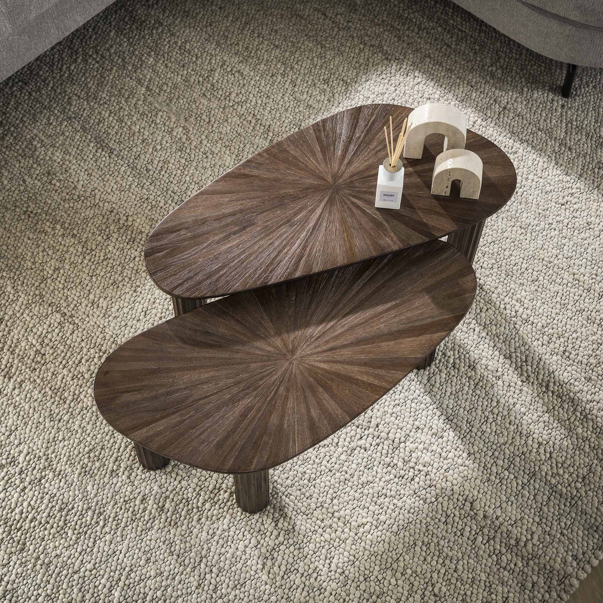 Salontafel Luvera - Organisch - Teakhout - Set van 2