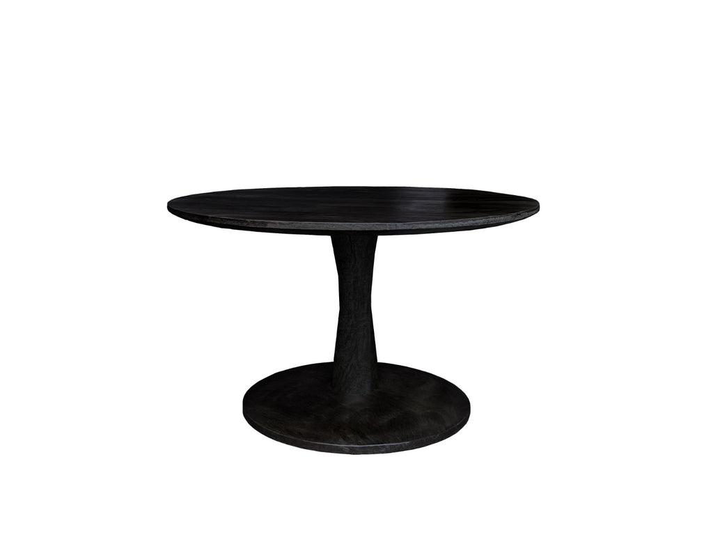 Salontafel Vivian - Zwart - Mangohout - Ø 60 cm
