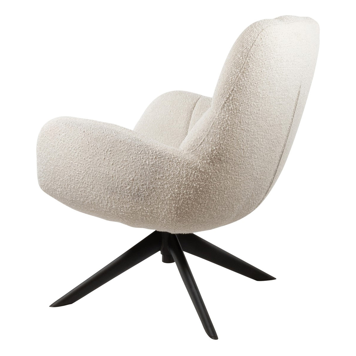 Fauteuil Luvano - Ivoor - Bouclé - Draaibaar