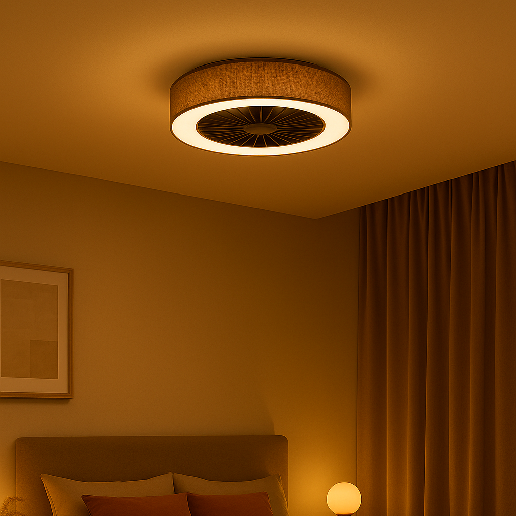 Plafondventilator Liv - Met Lamp - Grijs - Dimbaar - Koud + Warm