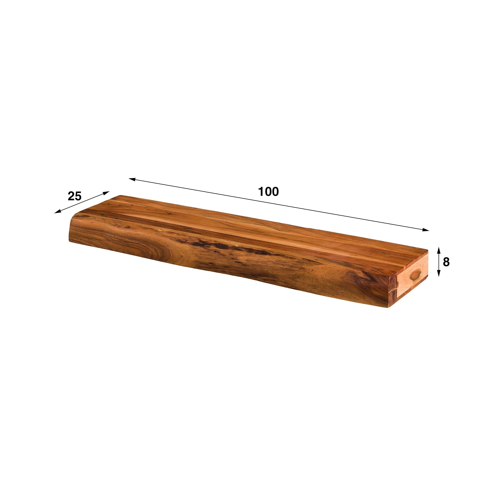 Wandplank Timber - Bruin - Acaciahout - 100 cm