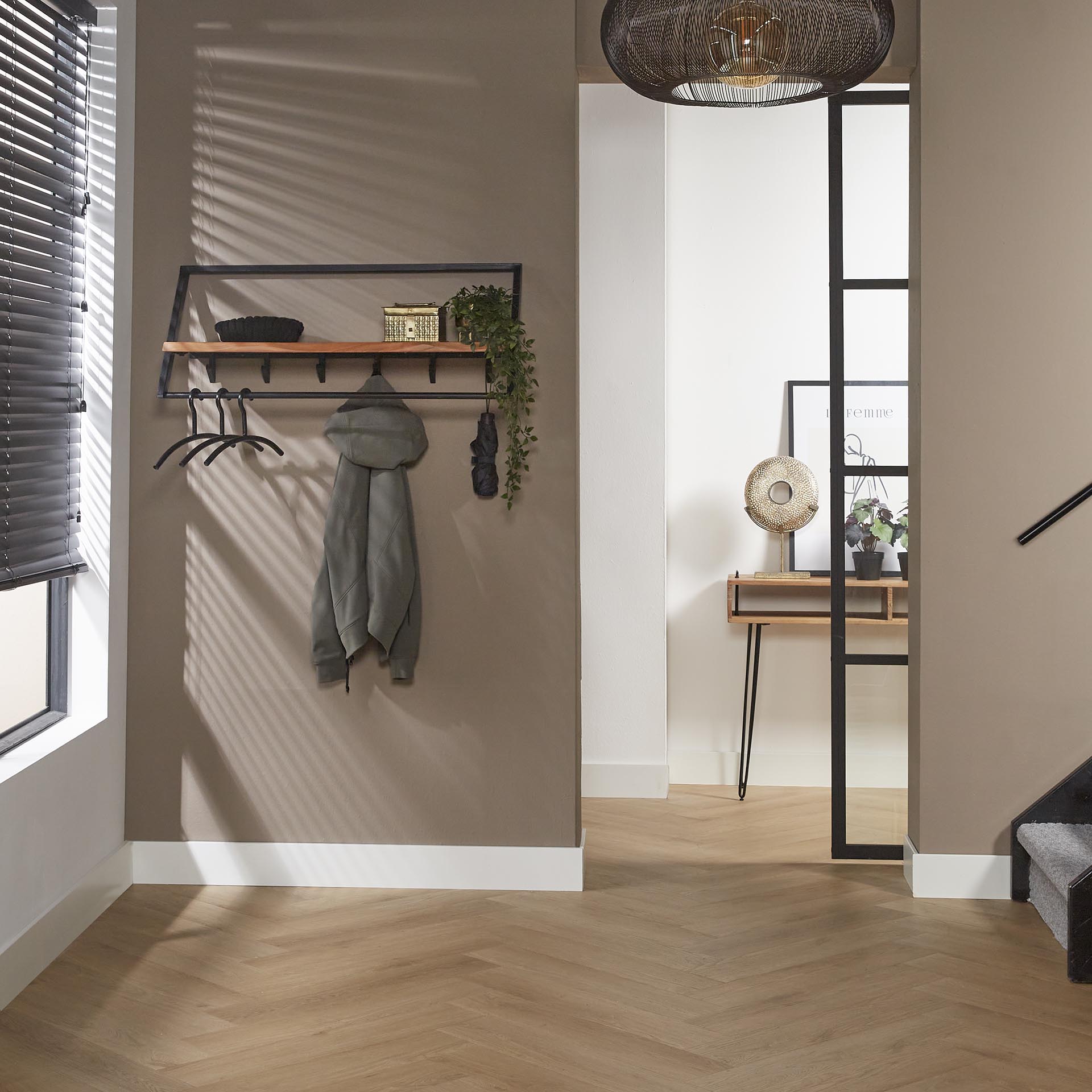 Kapstok Echo - Acaciahout - 6 haken - 100 cm