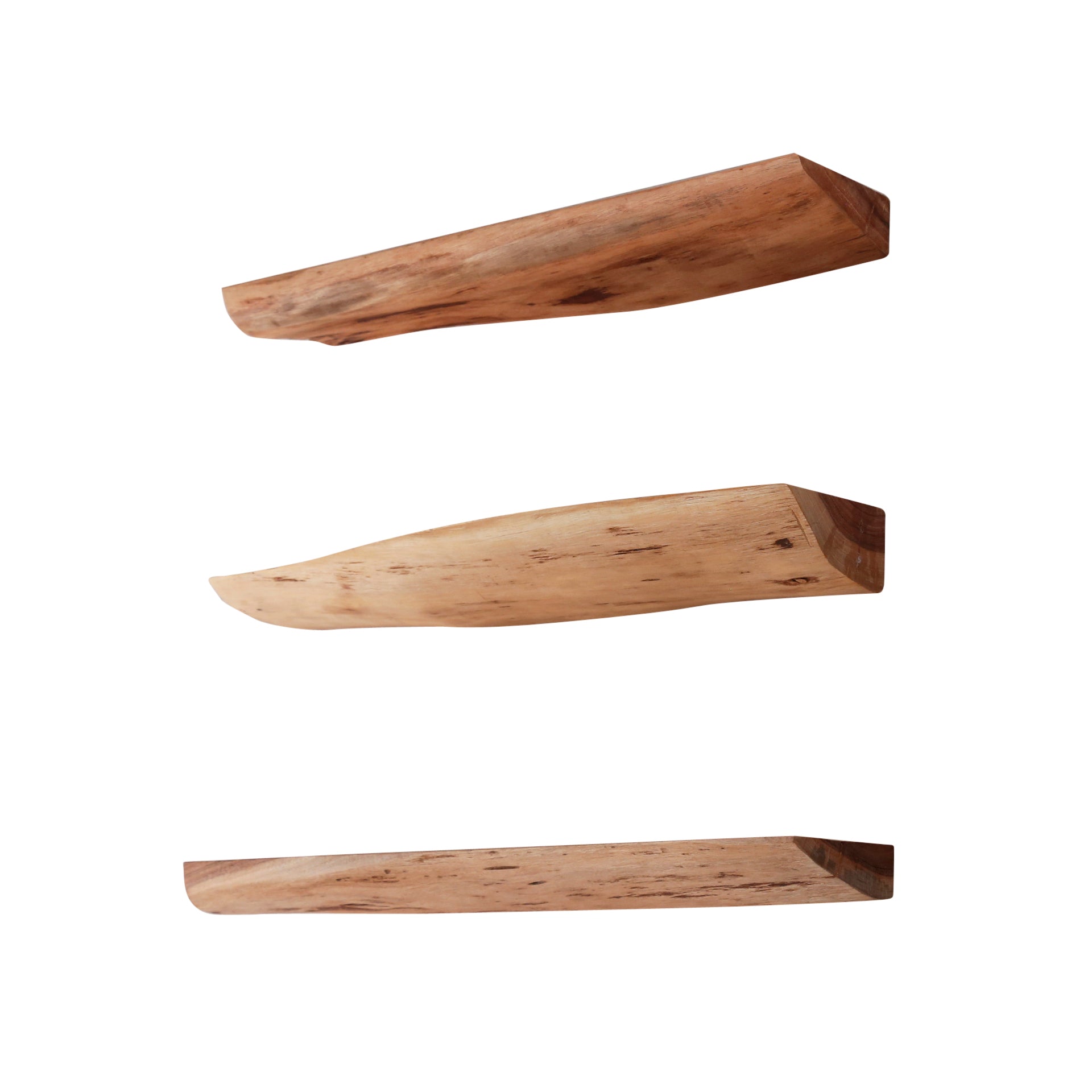 Wandplank Elegance - Bruin - Acaciahout - Set van 3