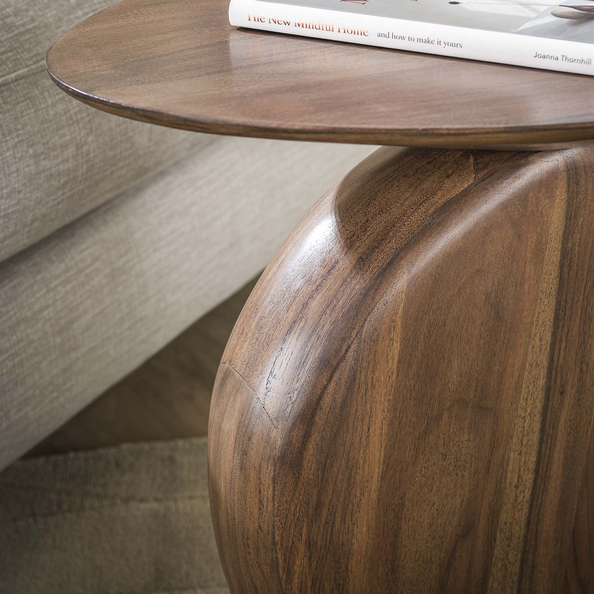 Bijzettafel Noomi - Rond - Acaciahout