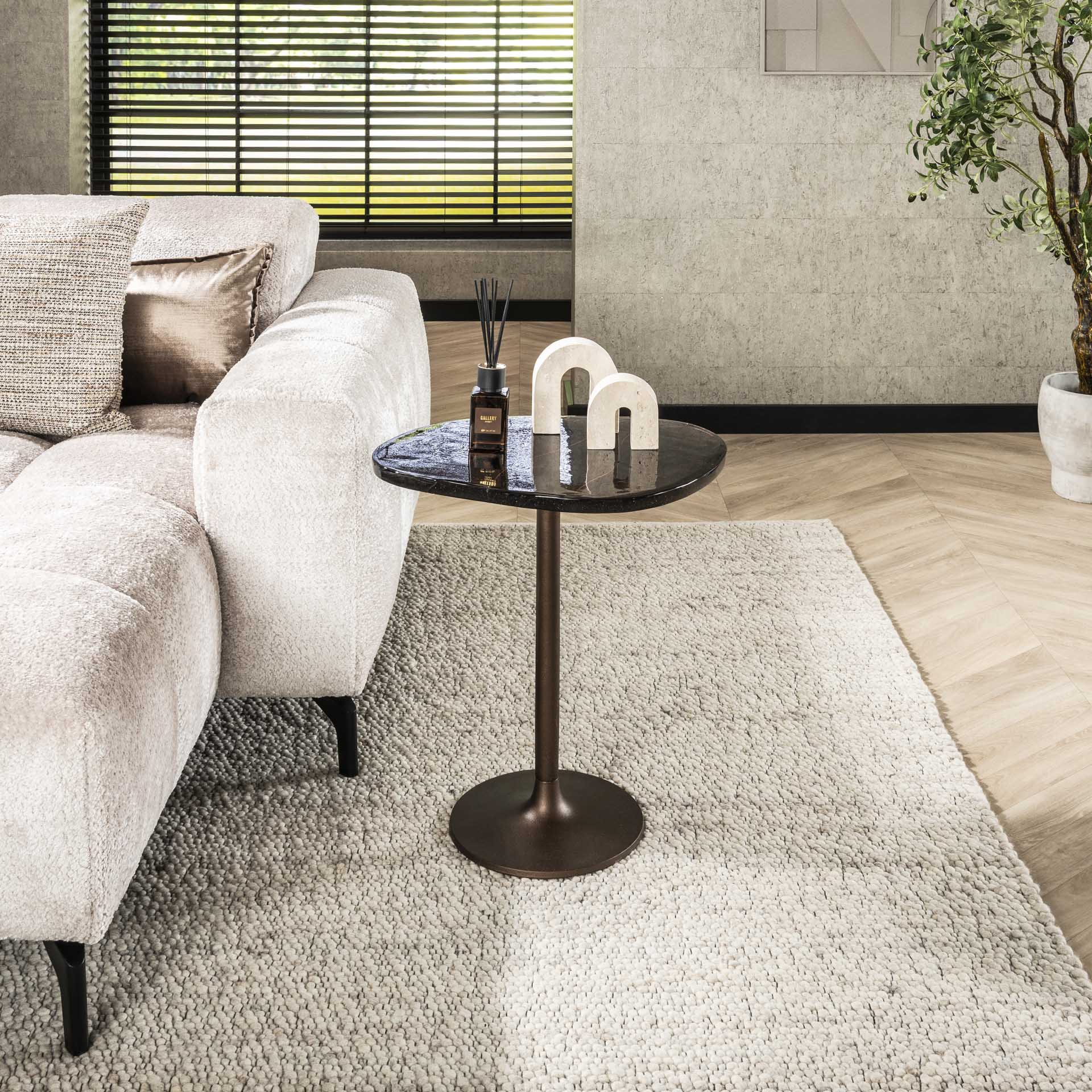 Bijzettafel Varo - Biologisch - Koper - Glas