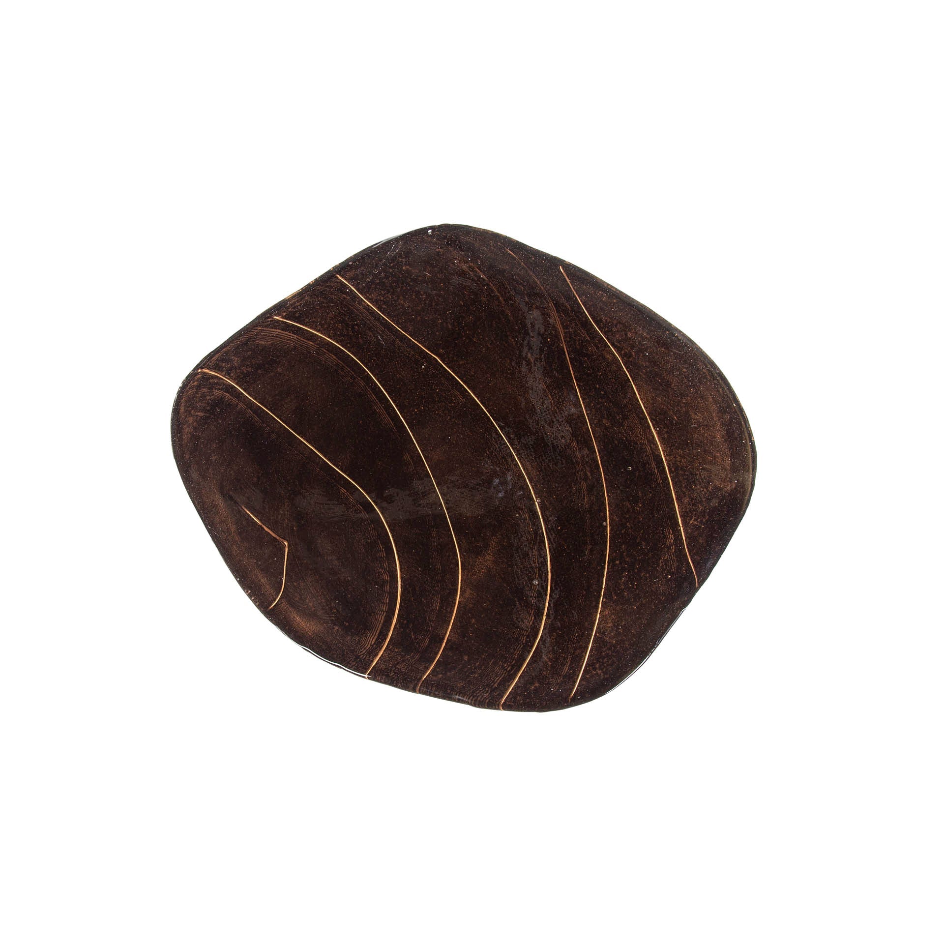 Bijzettafel Nivo - Organisch - Koper - Glas